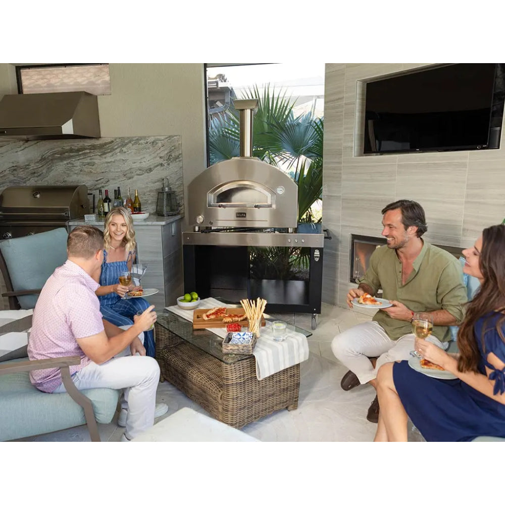 Alfa Futuro 4 Pizze White Gas Pizza Oven - Portable Outdoor Pizza Maker for Camping, Backyard & Picnics - FXFT 4P MWS U / FXFT 4P GWS U