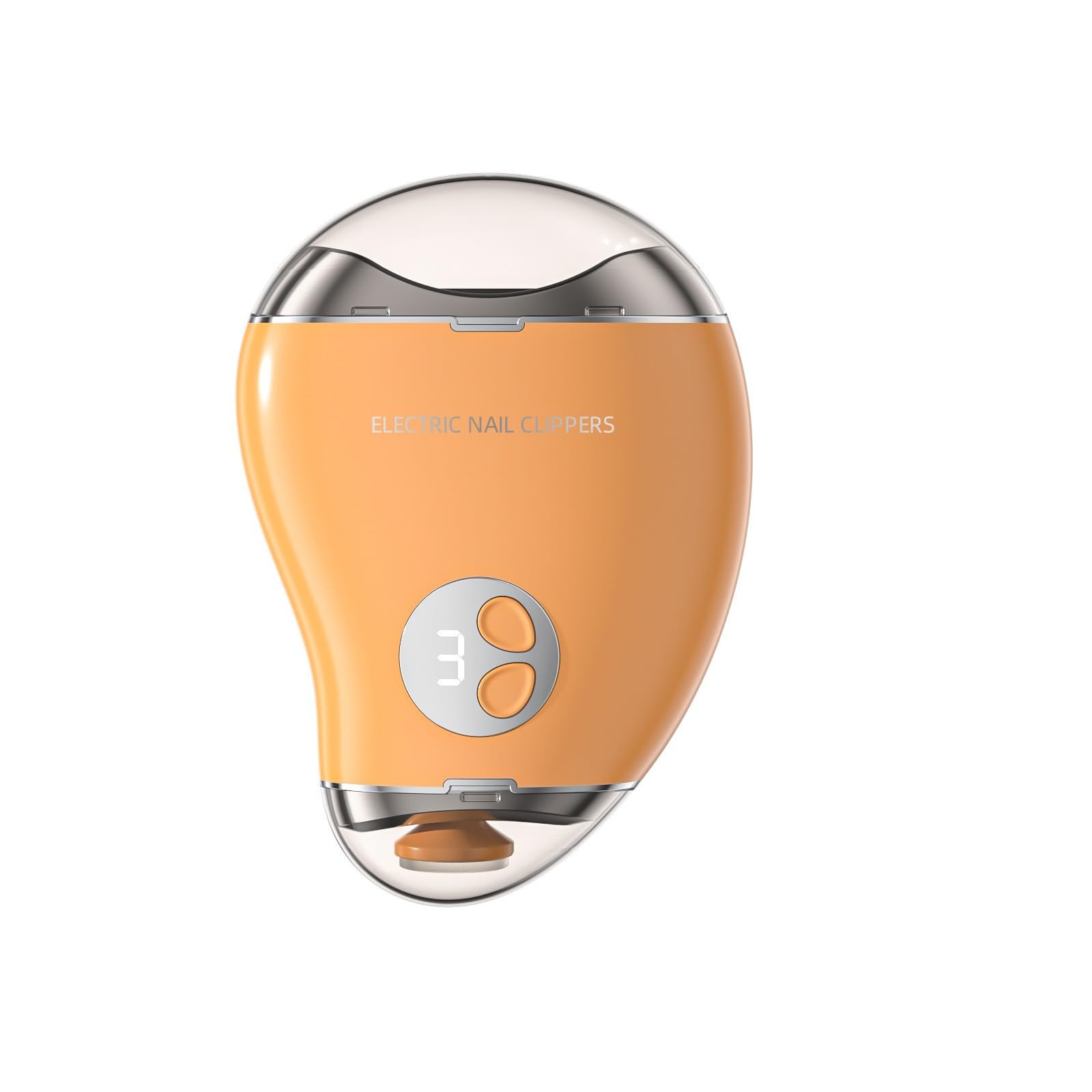 2-in-1 Electric Nail Clipper & Grinder - Rechargeable Double Head Manicure Kit with Mango Design (Yellow) | Perfect for Home, Salon & Travel Nail Care