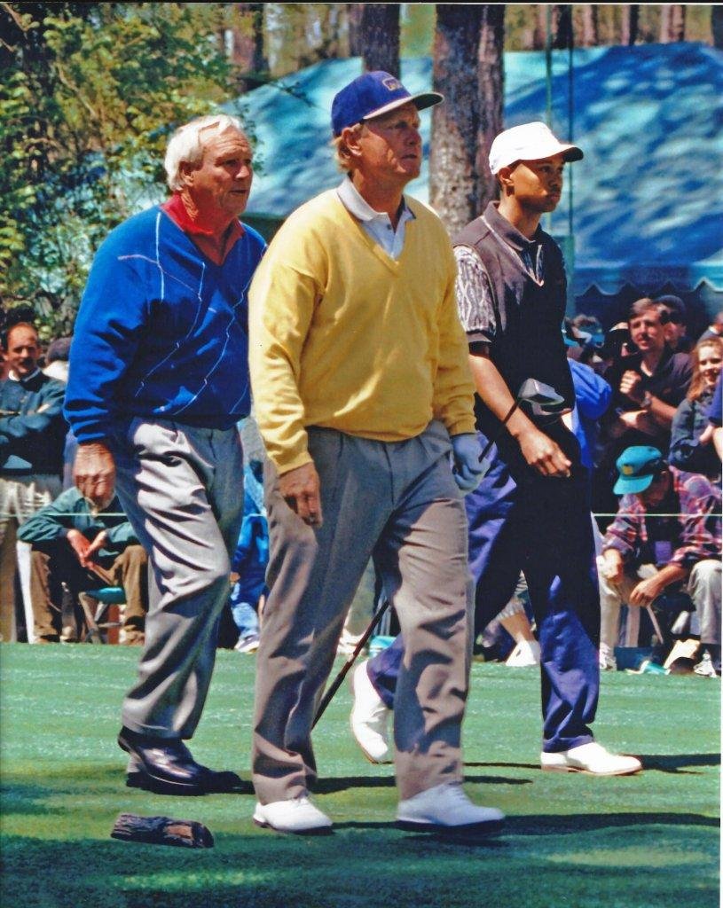 1996 Masters Greatest Legends Golf Collectibles - Tiger Woods, Arnold Palmer, Jack Nicklaus Photo Picture - Perfect for Golf Memorabilia Displays & Sports Fan Gifts