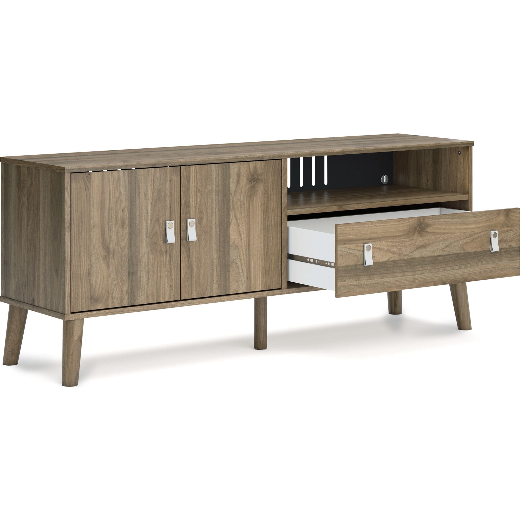 Aprilyn TV Stand in Honey Finish - Modern Entertainment Center for Living Room, Bedroom & Home Theater