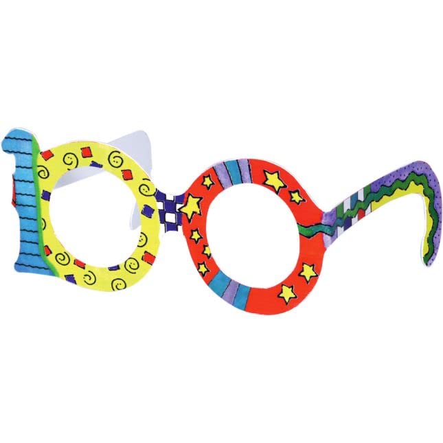 100th Day of School Glasses - Pack of 24 - Fun Celebration Eyewear for Students - Perfect for Classroom Activities, School Events & 100 Days Party