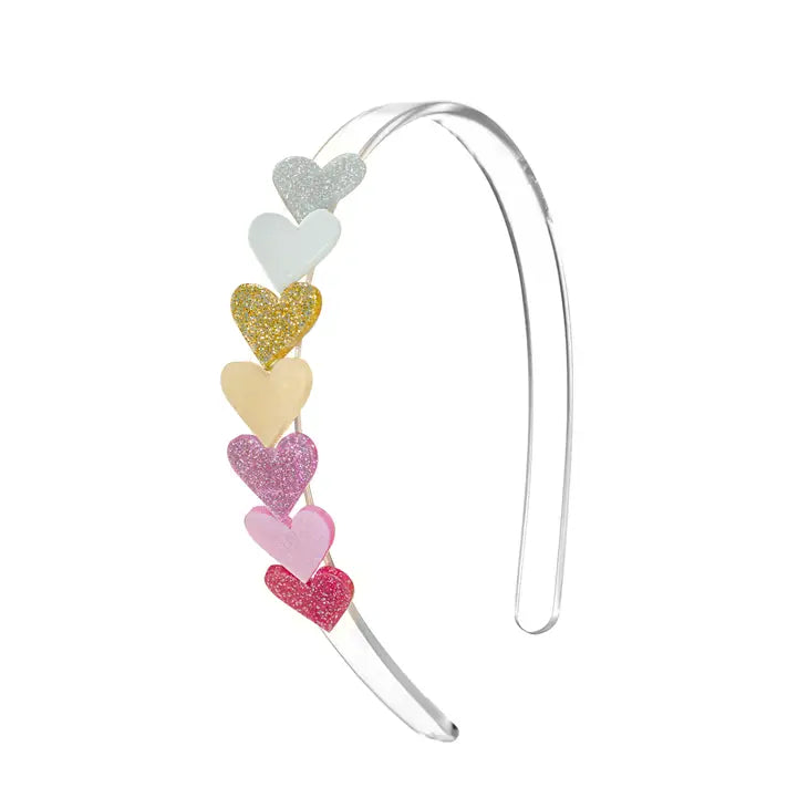NY VAL Centipede Heart Headband with Pearl Shades - Elegant Floral Hair Accessory for Weddings, Parties & Special Occasions
