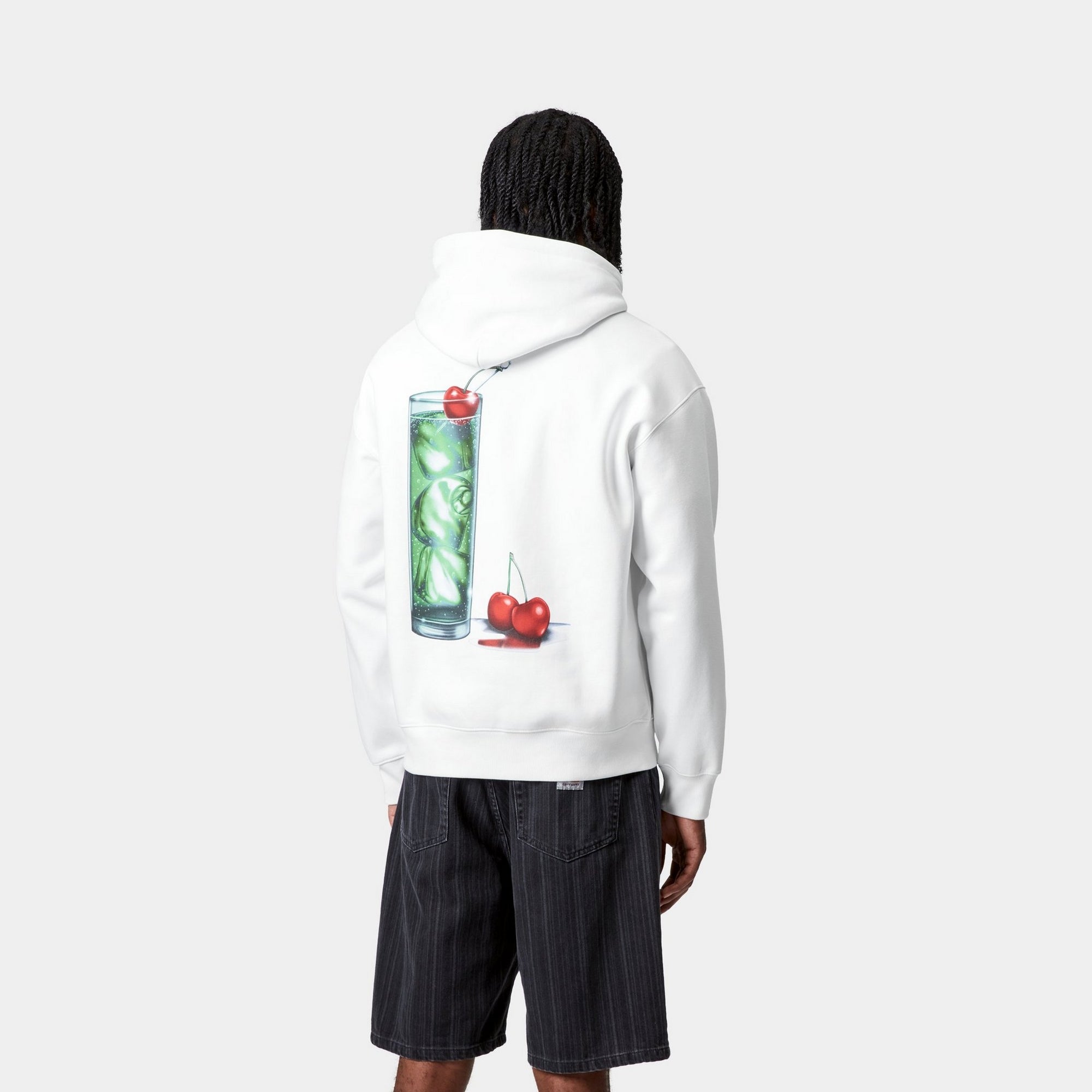 Jake Garcia Hooded Sweatshirt for Men - Soft Cotton Pullover with Kangaroo Pocket | White | Casual Streetwear for Everyday Comfort & Style