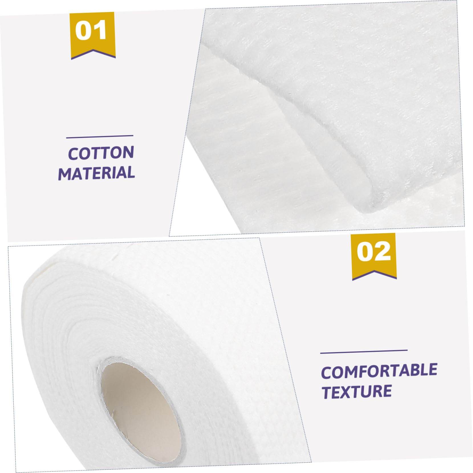 Soft Disposable Face Towels for Travel & Makeup Removal - 1 Roll Cotton Facial Wipes, Gentle Washcloths for Adults - Perfect for Skincare Routine, Gym, Camping & On-the-Go Cleansing