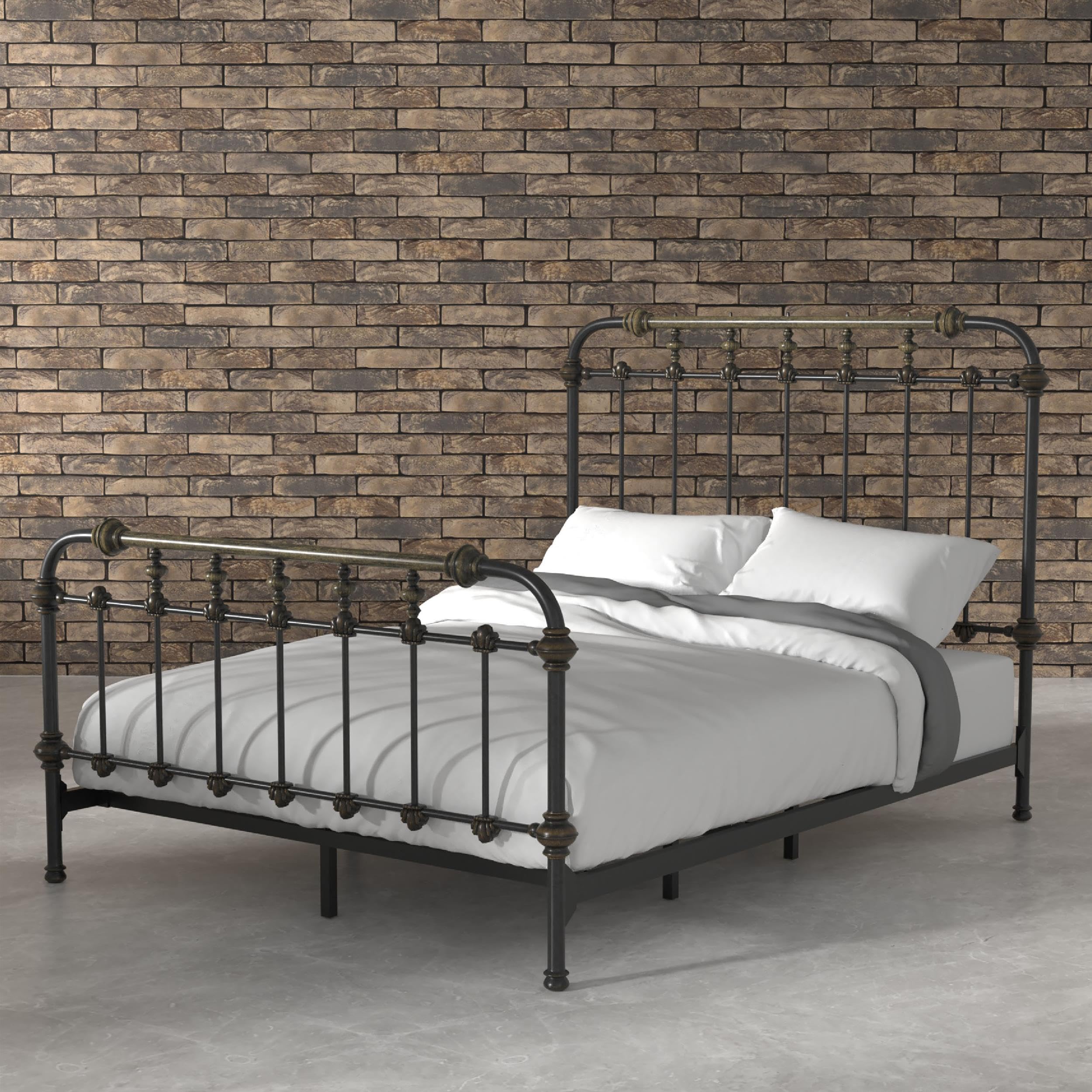 Furniture of America King Size Platform Bed Frame in Black - Modern Minimalist Bedroom Furniture for Master Bedroom & Guest Room