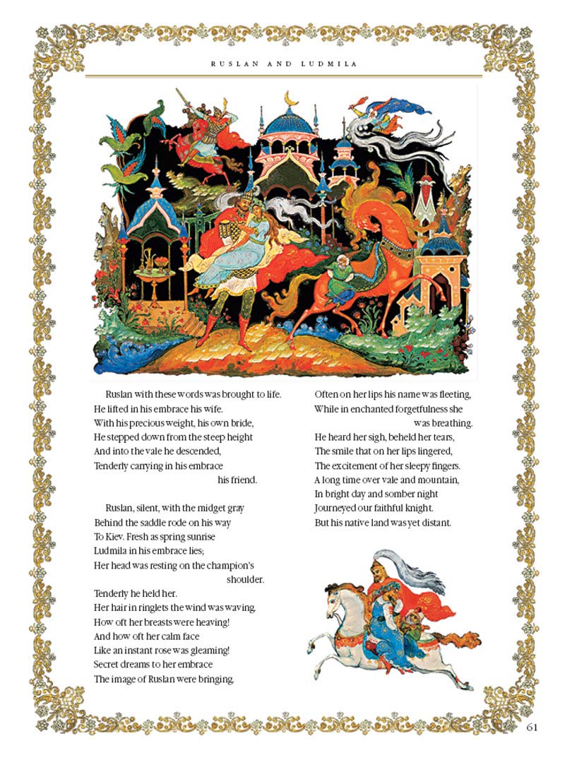 Pushkin's Fairy Tales Illustrated with Palekh Painting - Classic Russian Literature for Kids & Adults - Perfect for Bedtime Stories & Collectors