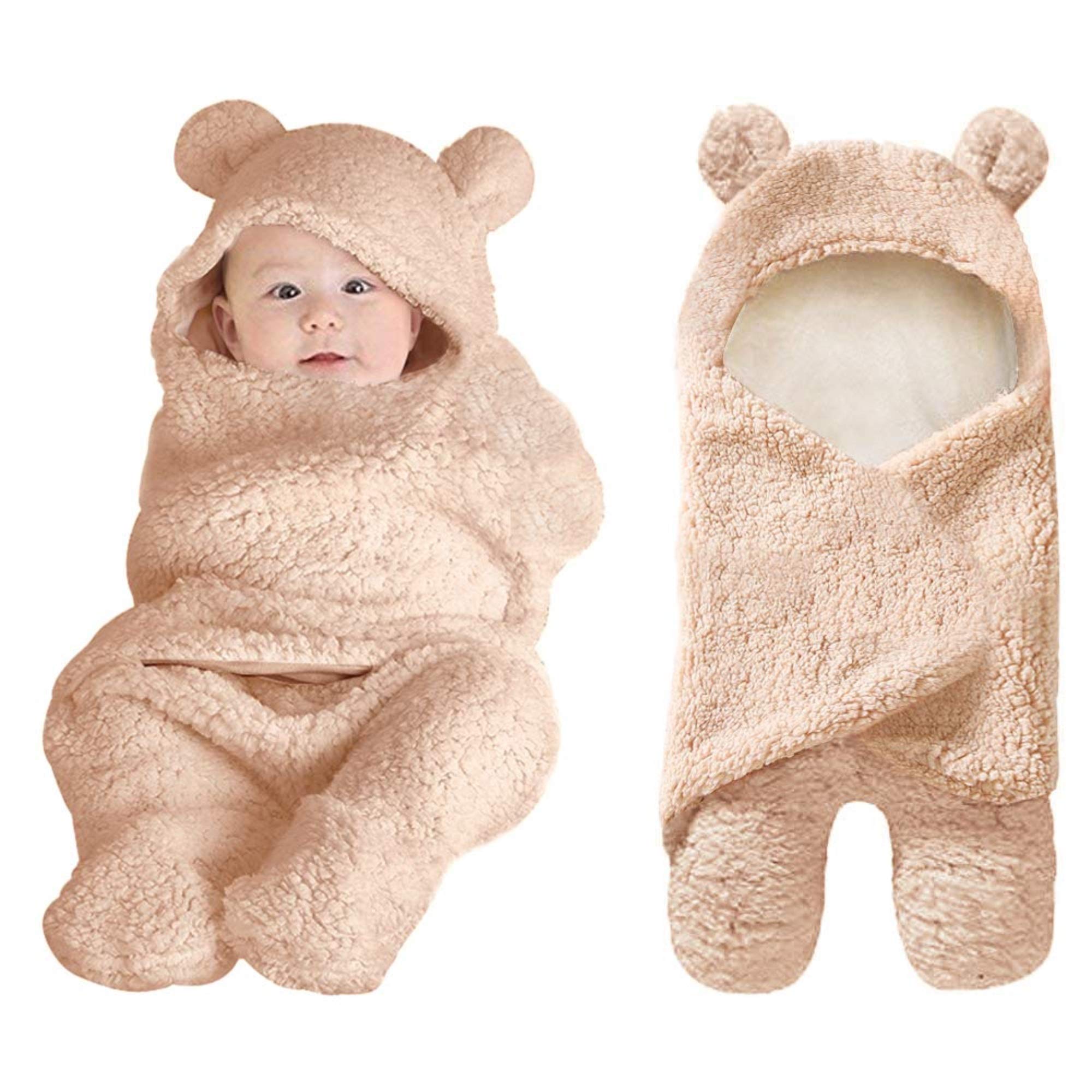 XMWEALTHY Soft Plush Swaddle Blankets for Newborn Baby Boys & Girls - Cozy Brown Baby Blanket for Nursery, Swaddling, and Gift Giving