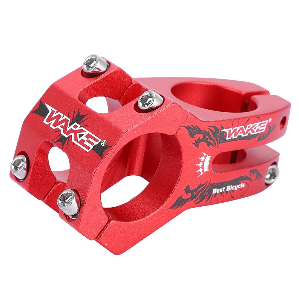 31.8mm Aluminum Alloy Bike Stem - MTB Handlebar Riser Stem for Mountain Bikes (Red) - Perfect for Trail Riding and Commuting