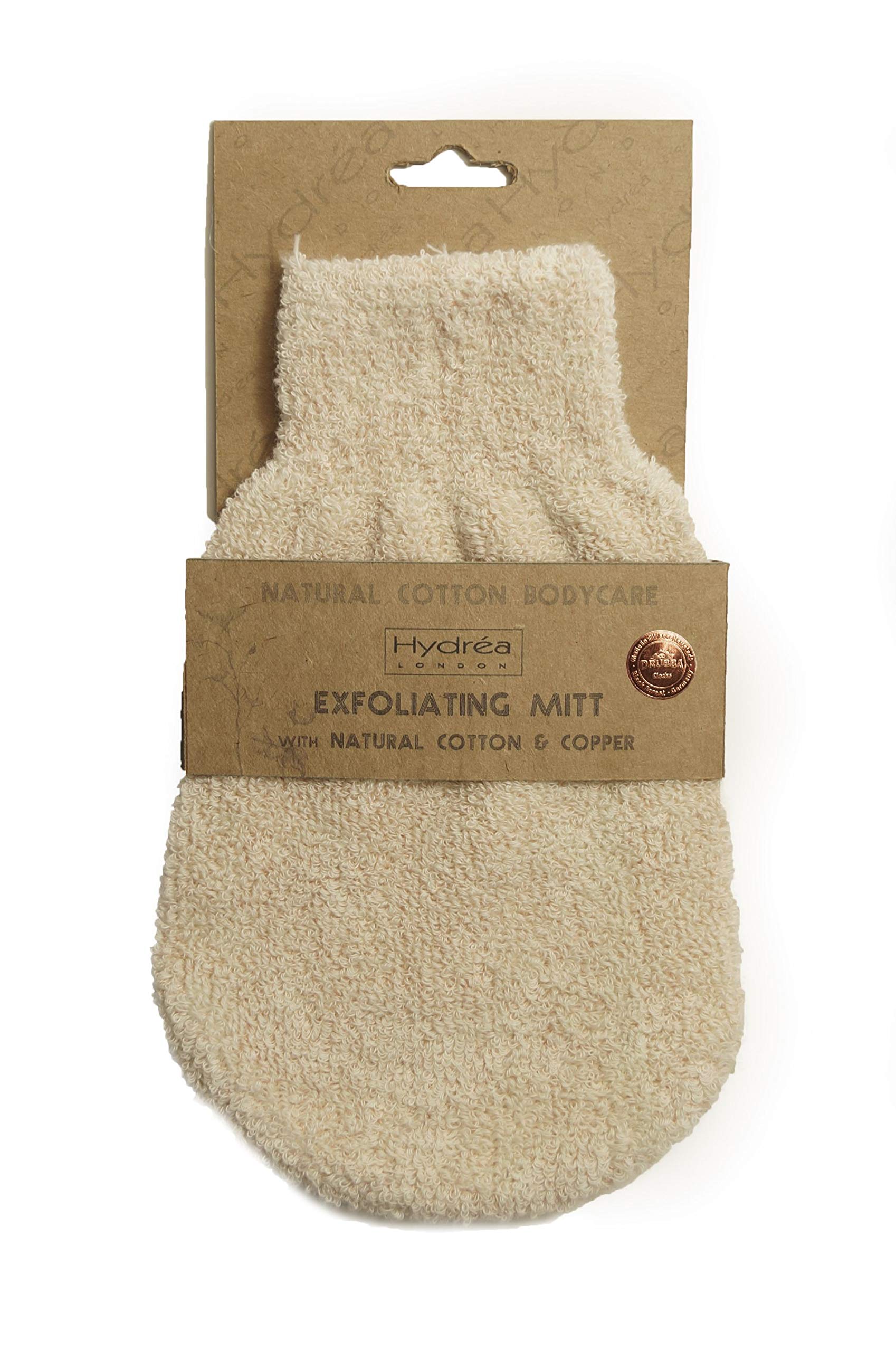 Hydréa London Exfoliating Bath Mitt with Copper for Spa & Home Use