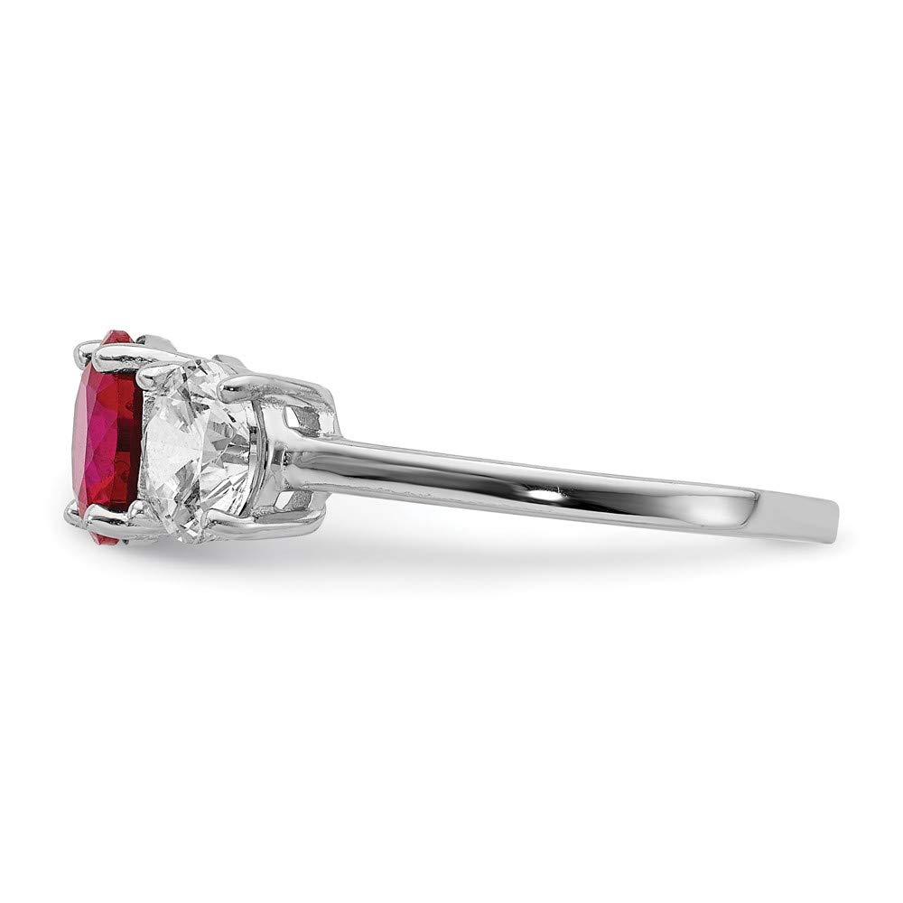 925 Silver CZ & Corundum Ring for Women - Elegant Gift for Her