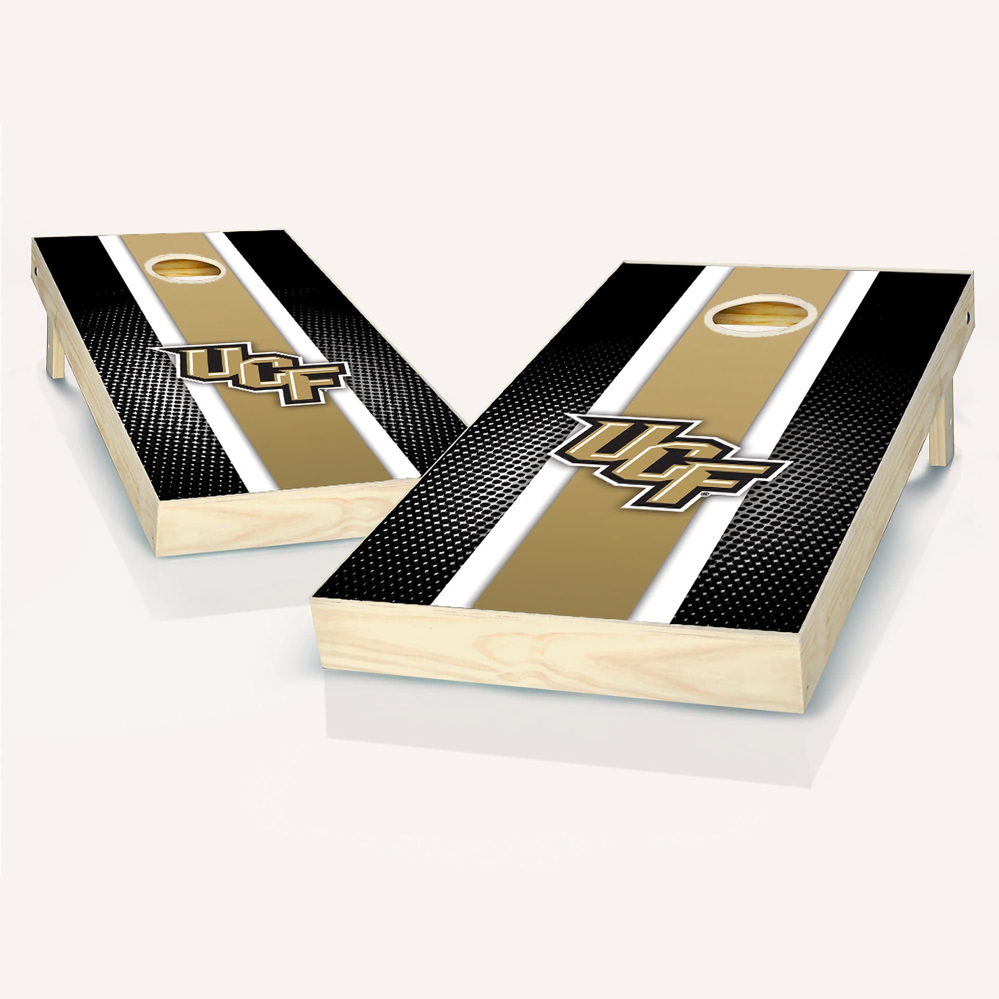 Premium Striped Cornhole Game Set - 2 Wooden Boards & 8 Bean Bags - Outdoor Lawn Games for Backyard, Tailgating, and Beach Parties - Durable & Portable Design
