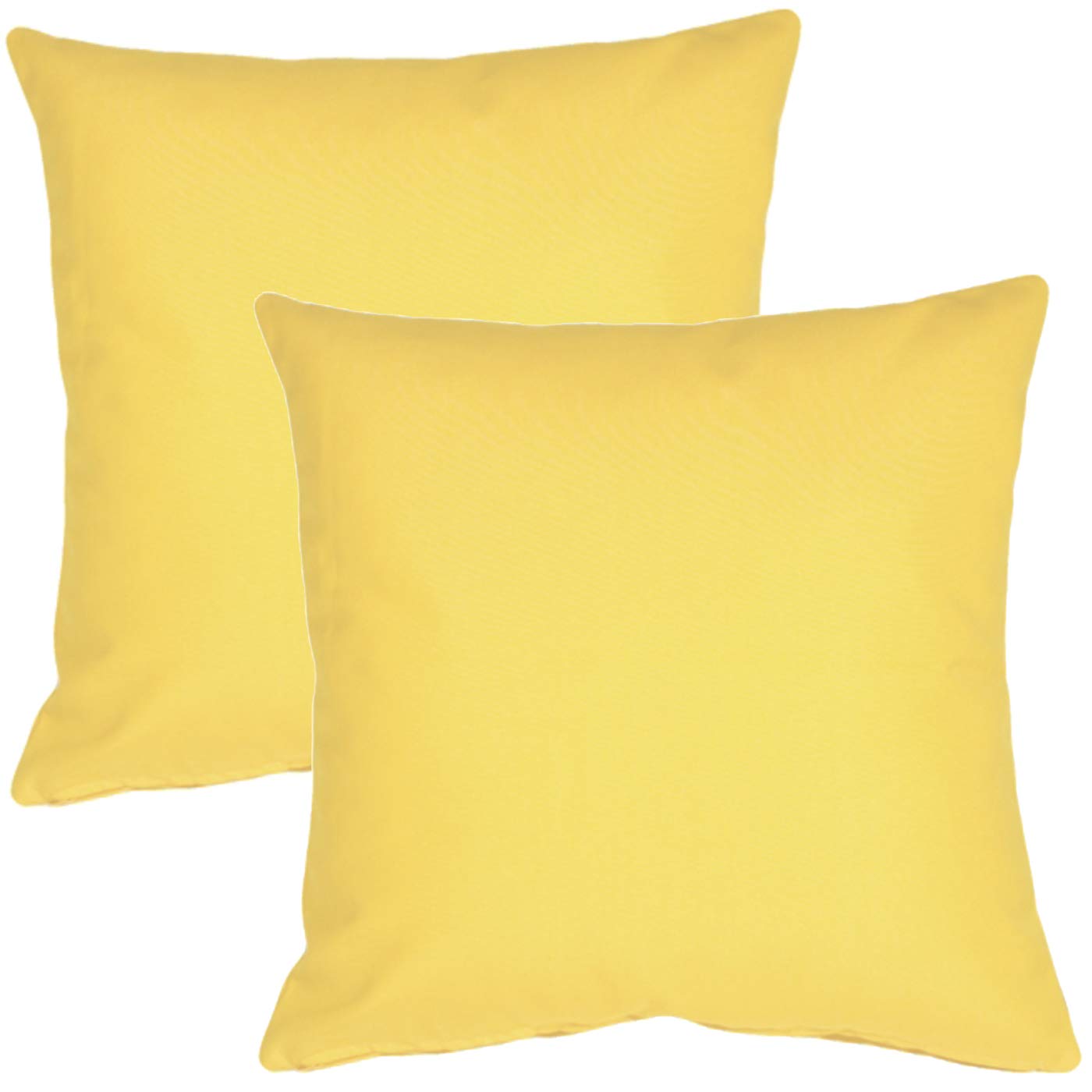Sunbrella Outdoor Pillow Set of 2 - 20x20 Inch Waterproof Decorative Throw Pillows with Inserts, Buttercup Yellow - Perfect for Patio Furniture, Poolside Lounging & Garden Decor