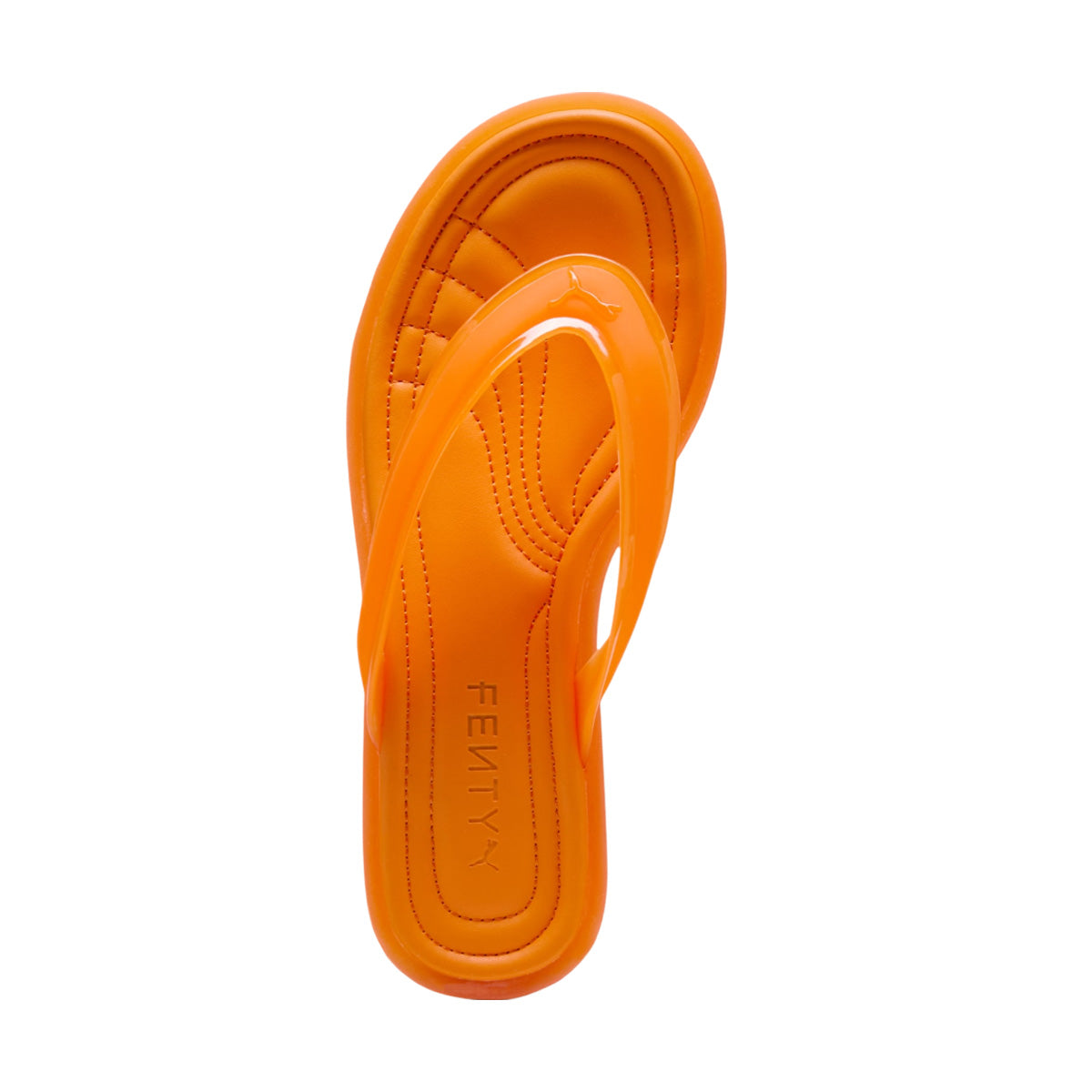 FENTY Cat Cleat Jelly Sandals in Pumpkin Pie Color - Women's Fashion Slides for Summer Beach, Pool Party & Casual Outfits