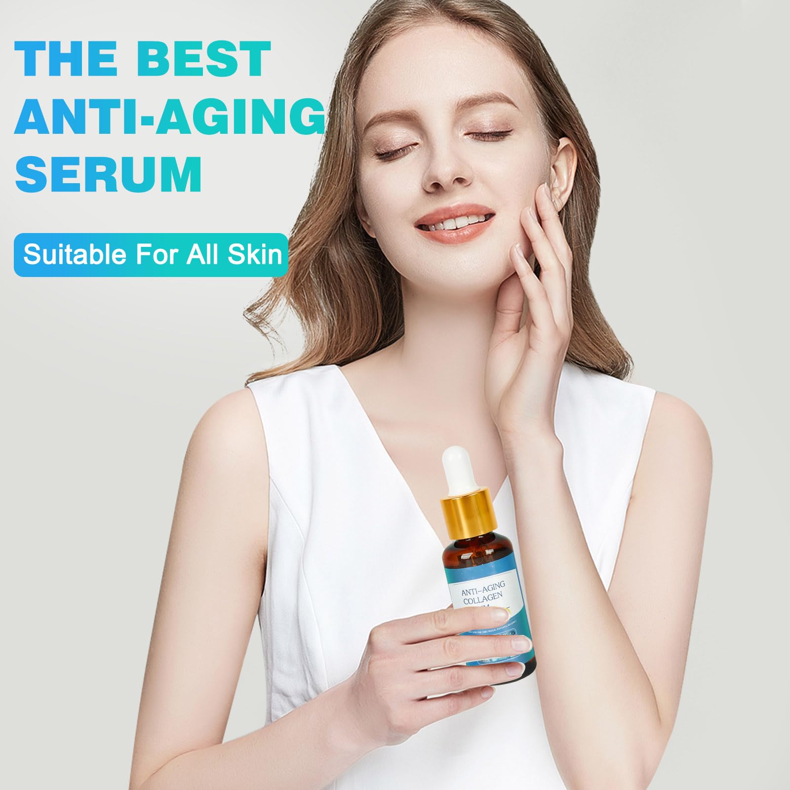 3 Pcs Olavita Vitamin C & E Facial Serum - Anti-Aging Face Tightening Serum for Women, Plumping Skin Essence with Collagen Boost | Day & Night Moisturizer for Glowing Skin