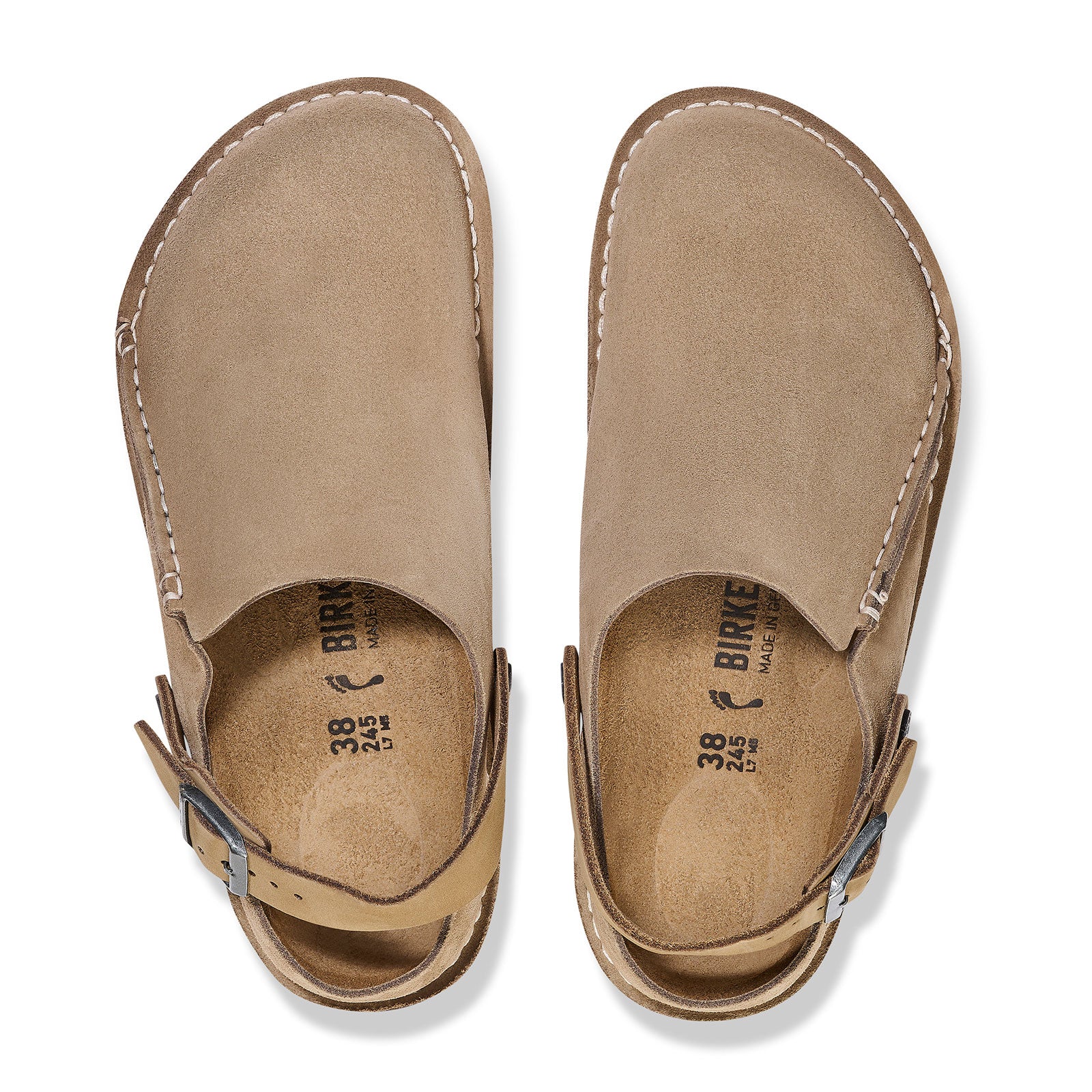 Birkenstock Lutry Men's Suede Slippers - Comfortable Gray Taupe House Shoes for Indoor & Outdoor Wear | Perfect for Relaxing at Home, Running Errands, or Traveling
