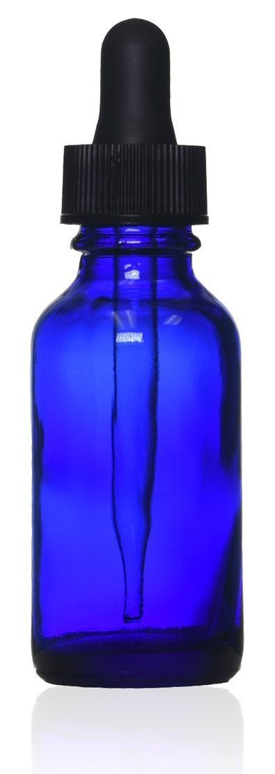 Premium Cobalt Blue Glass Bottles with Dropper (1 oz, 3-Pack) - Essential Oil Bottles, Perfume Containers & Cologne Storage - Includes Blank Labels - Perfect for DIY Aromatherapy, Travel & Gift Packaging