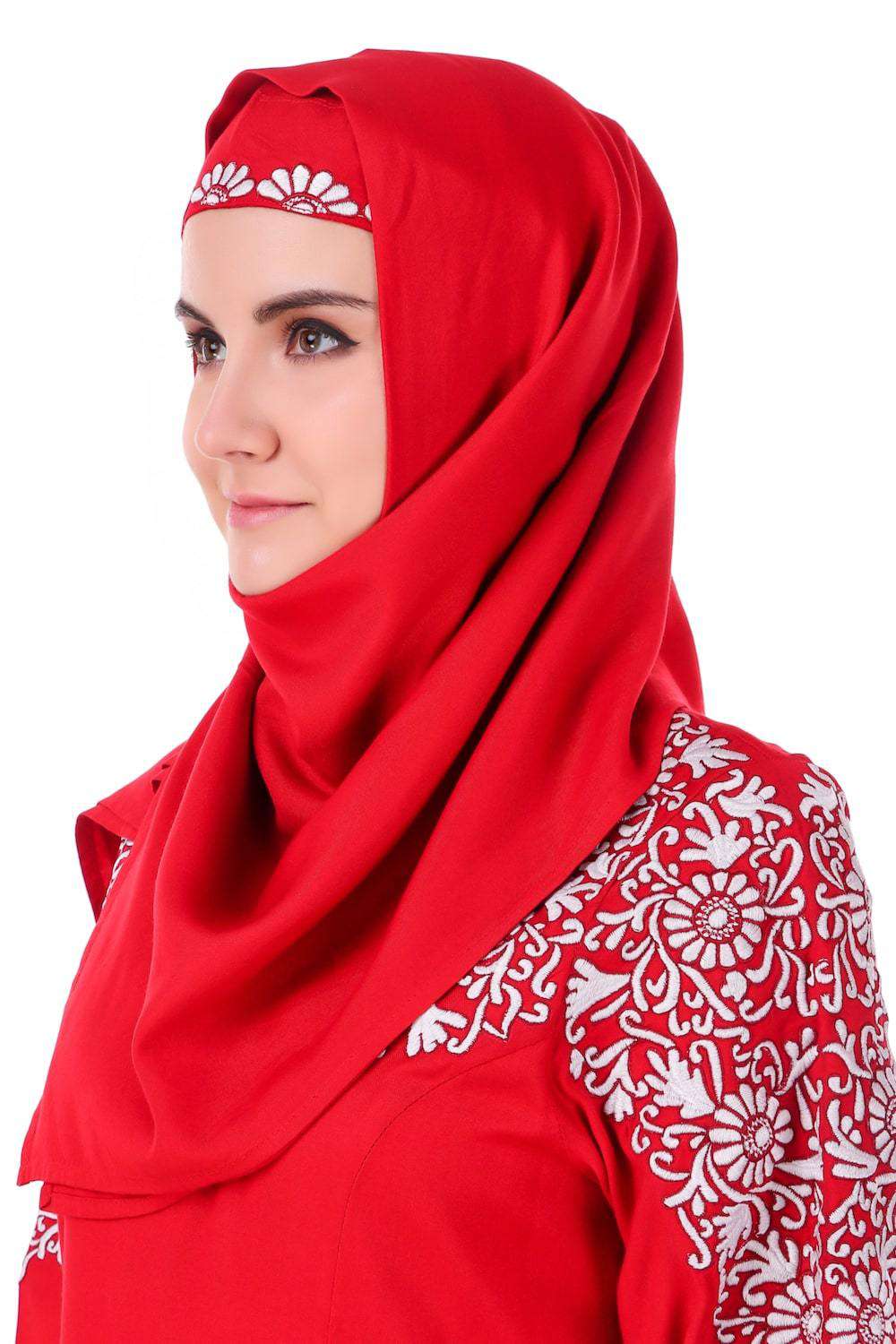 Elegant Heavy Embroidered Abaya Dress for Women - Islamic Modest Prayer Dress - Perfect for Eid, Ramadan & Special Occasions