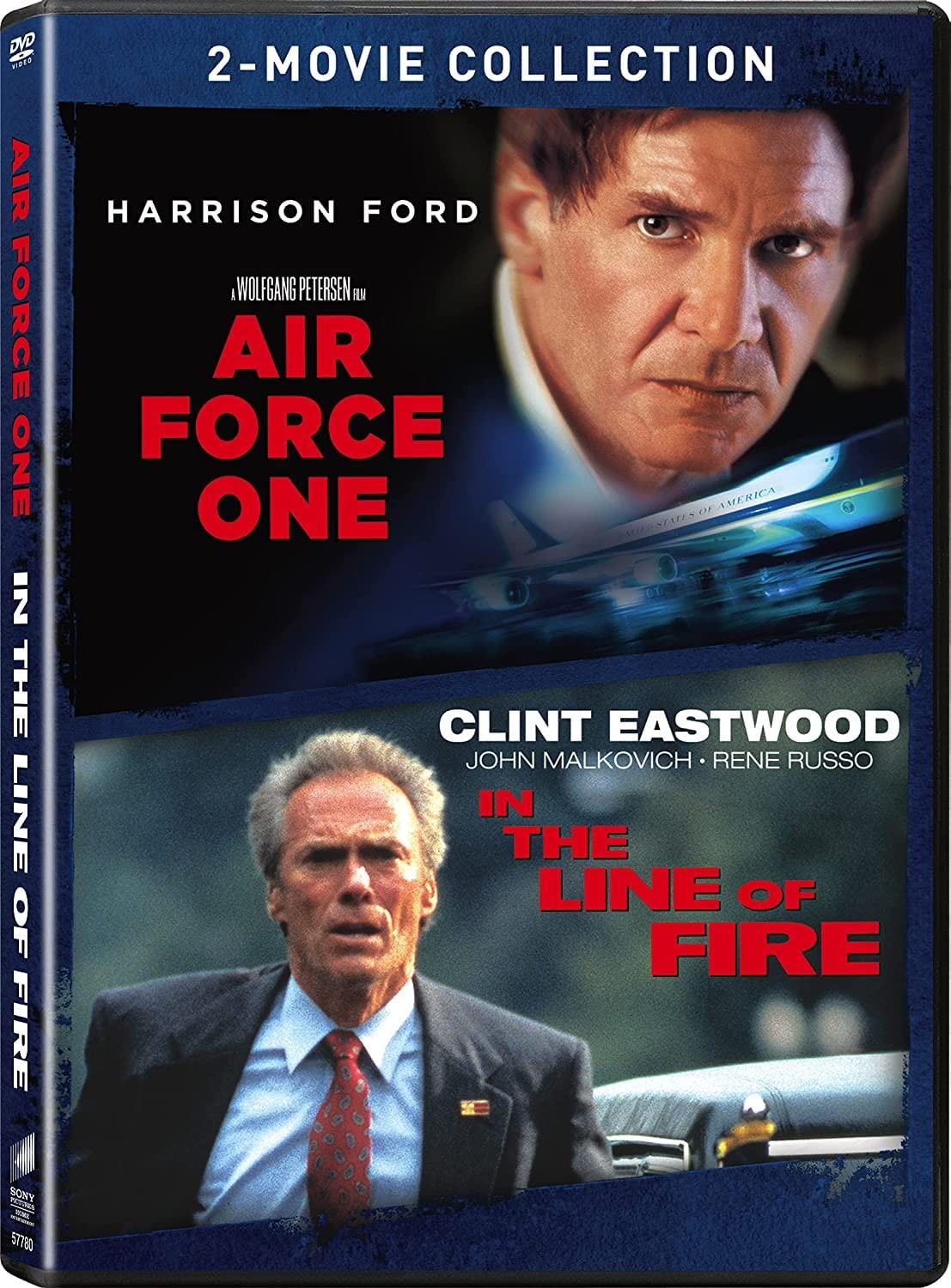 Air Force One & In the Line of Fire Movie Collection DVD Set - Action Thriller Films for Movie Night & Gift Ideas