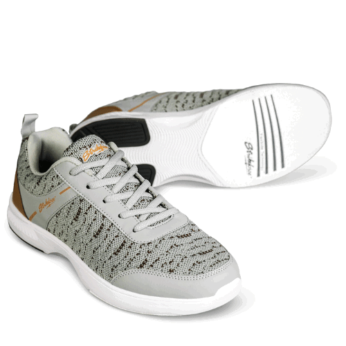 KR Strikeforce Flyer Mesh Lite Grey/Tan Men's Athletic Bowling Shoes - Lightweight Comfort for Competitive Play & League Nights