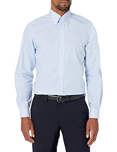 Buttoned Down Men's Tailored Fit Button-Down Collar Pattern Dress Shirt | Formal & Business Attire for Office & Special Occasions