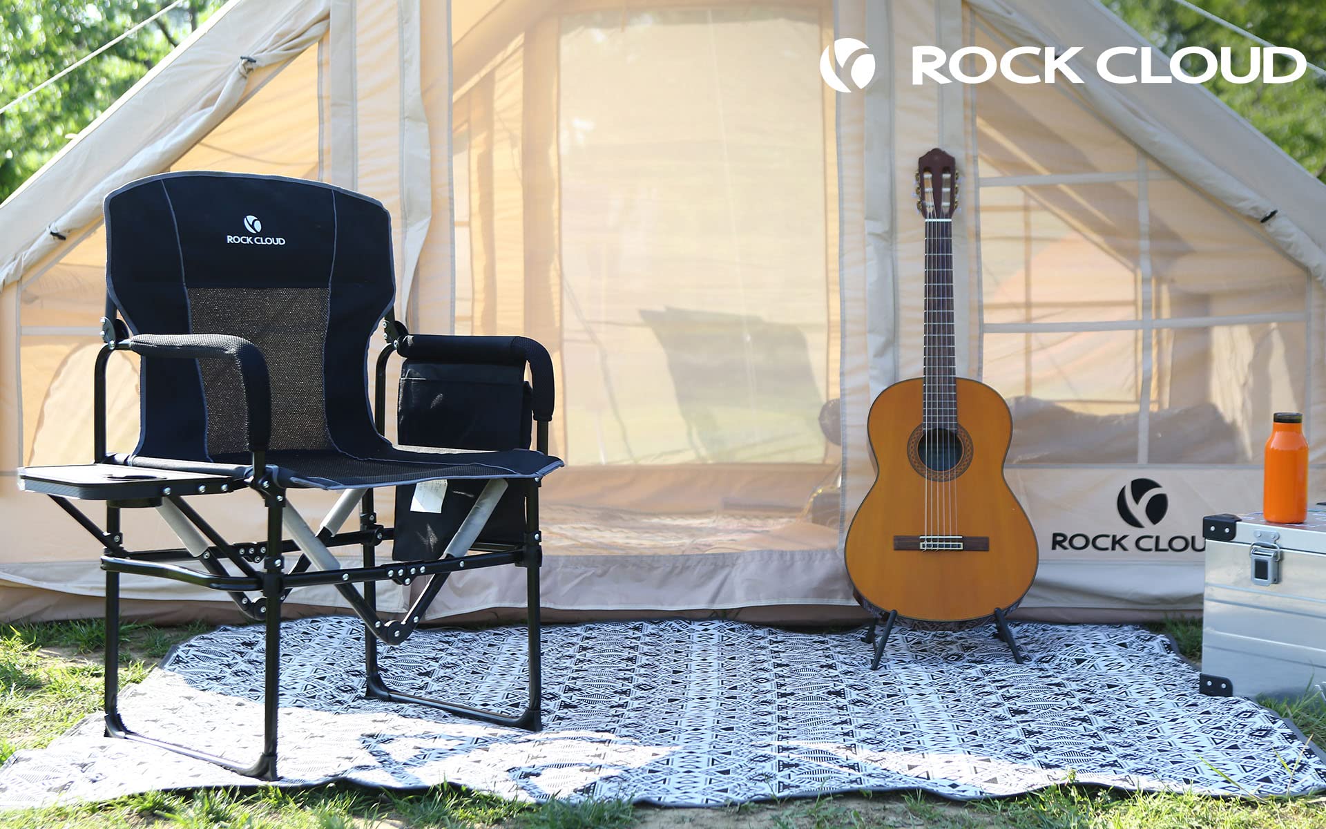 2 Pack Folding Camping Chairs with Storage Pocket & Side Table - Portable Compact Outdoor Chairs for Camping, Lawn, Hiking, Fishing | Perfect for Backyard BBQs, Beach Trips, and Tailgating Parties