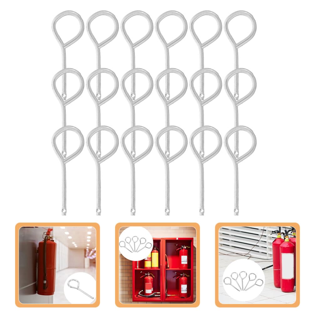 20PCS Heavy Duty Fire Extinguisher Pull Pin Replacement - Silver Safety Cotter Pins for Commercial & Home Fire Extinguishers - Ideal for Office Buildings, Kitchens, Workshops & Emergency Preparedness Kits