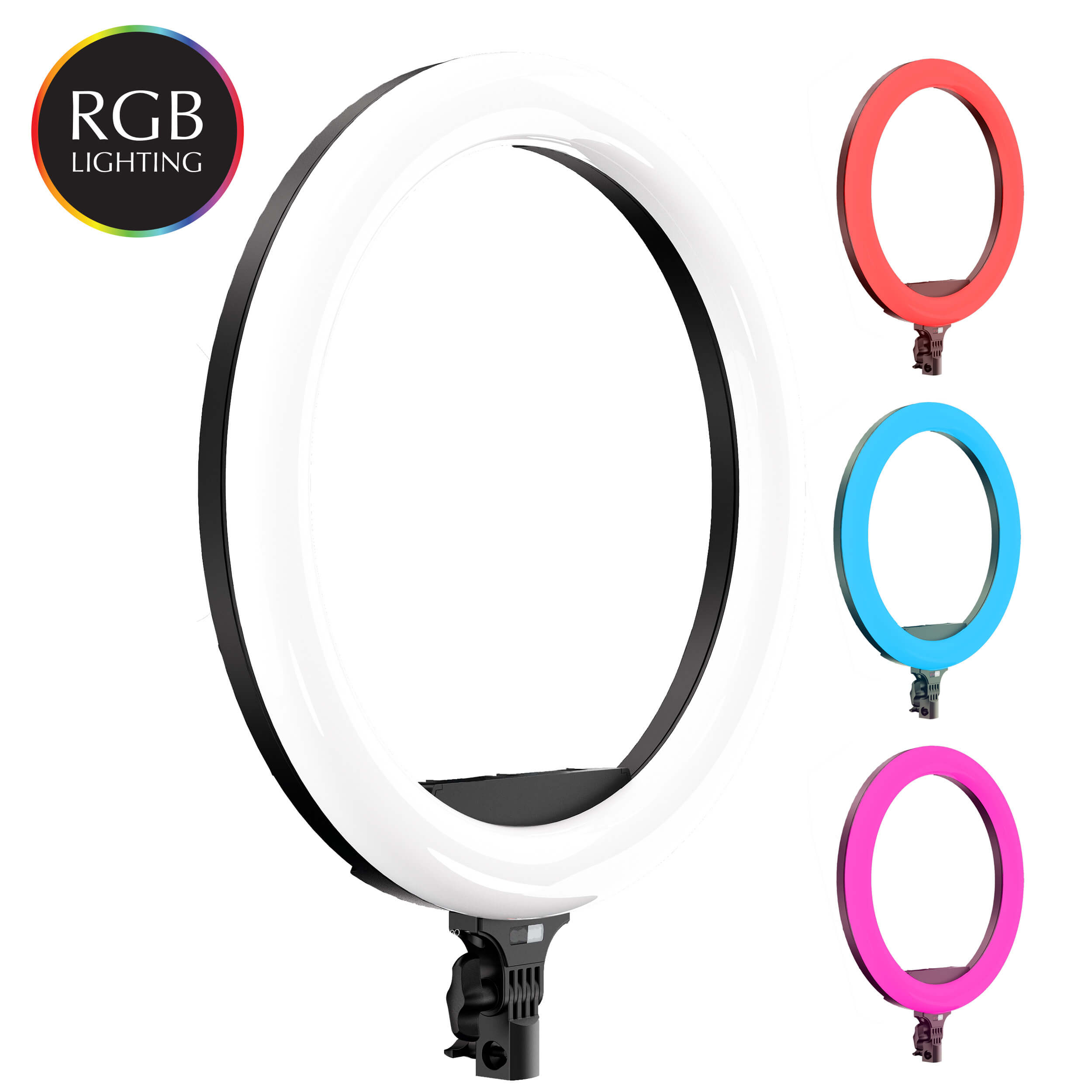 RICO240 II RGB Dimmable LED Ring Light for Photography - Professional Studio Lighting for YouTube, TikTok Videos, Live Streaming & Portrait Photography
