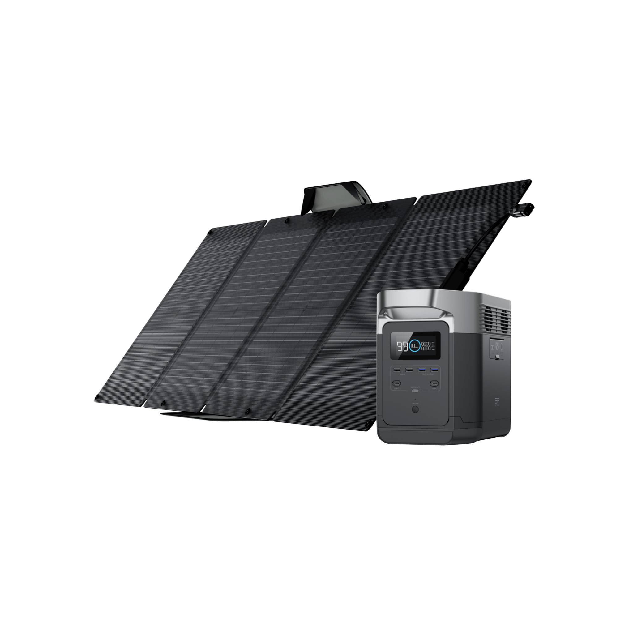 EcoFlow DELTA Solar Generator (PV110W) - Portable Power Station for Camping, Emergencies & Off-Grid Living | 110W Solar Panel Included