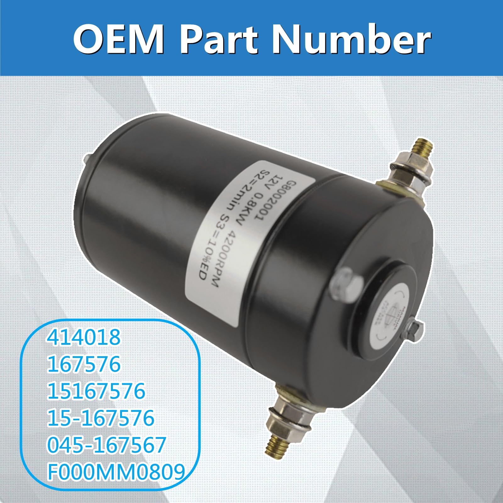167576 Hydraulic Pump Motor Leveling & Slide Out Replacement for Lippert Components Leveling System - 414018 & #F000MM0809 12V Permanent Magnet Motor 1 HP - Compatible with RV Leveling Systems & Slide-Out Mechanisms