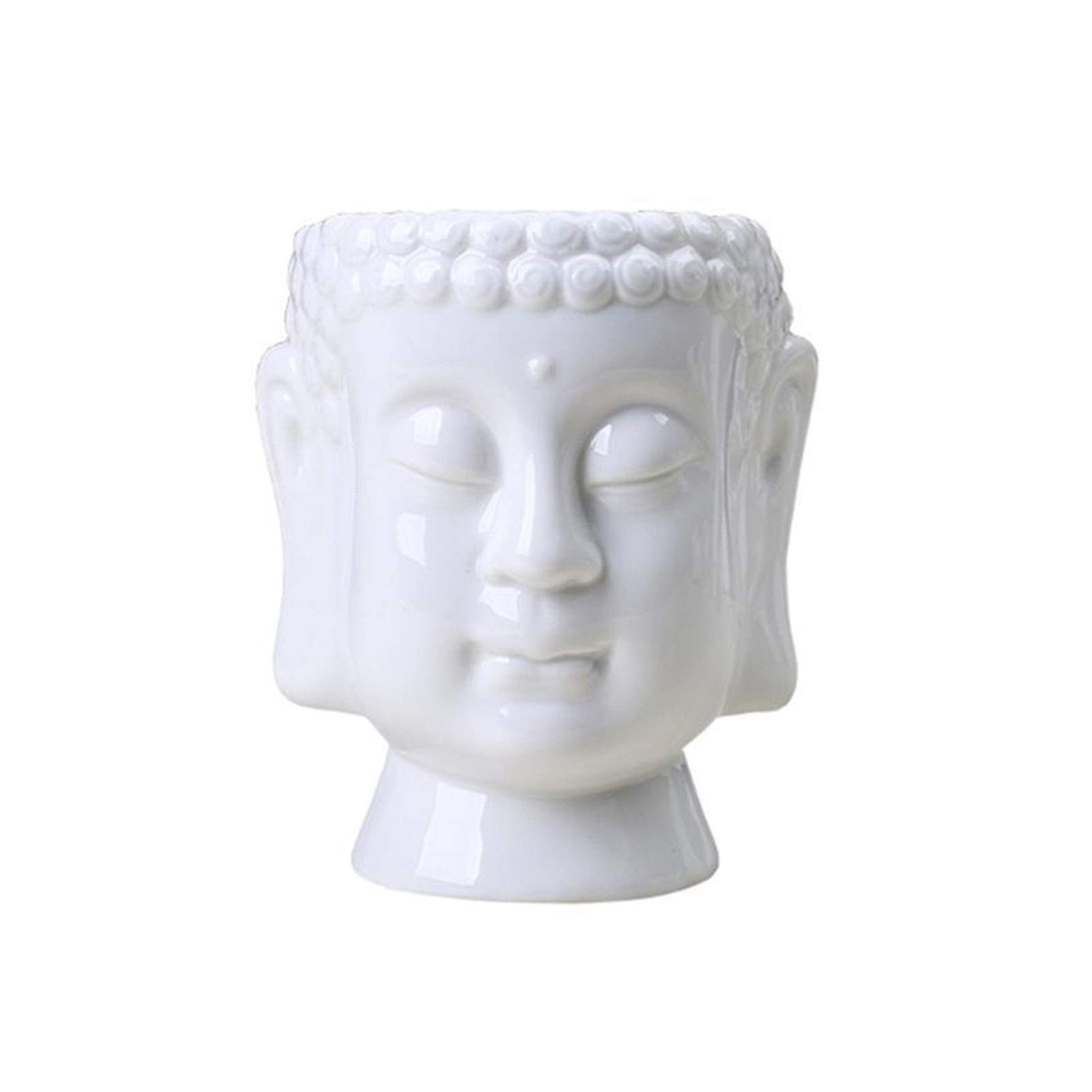Ceramic Buddha Flower Pot for Indoor & Outdoor Plants - Decorative Desktop Vase for Home, Office, Garden Decor - Perfect for Succulents, Flowers & Small Plants