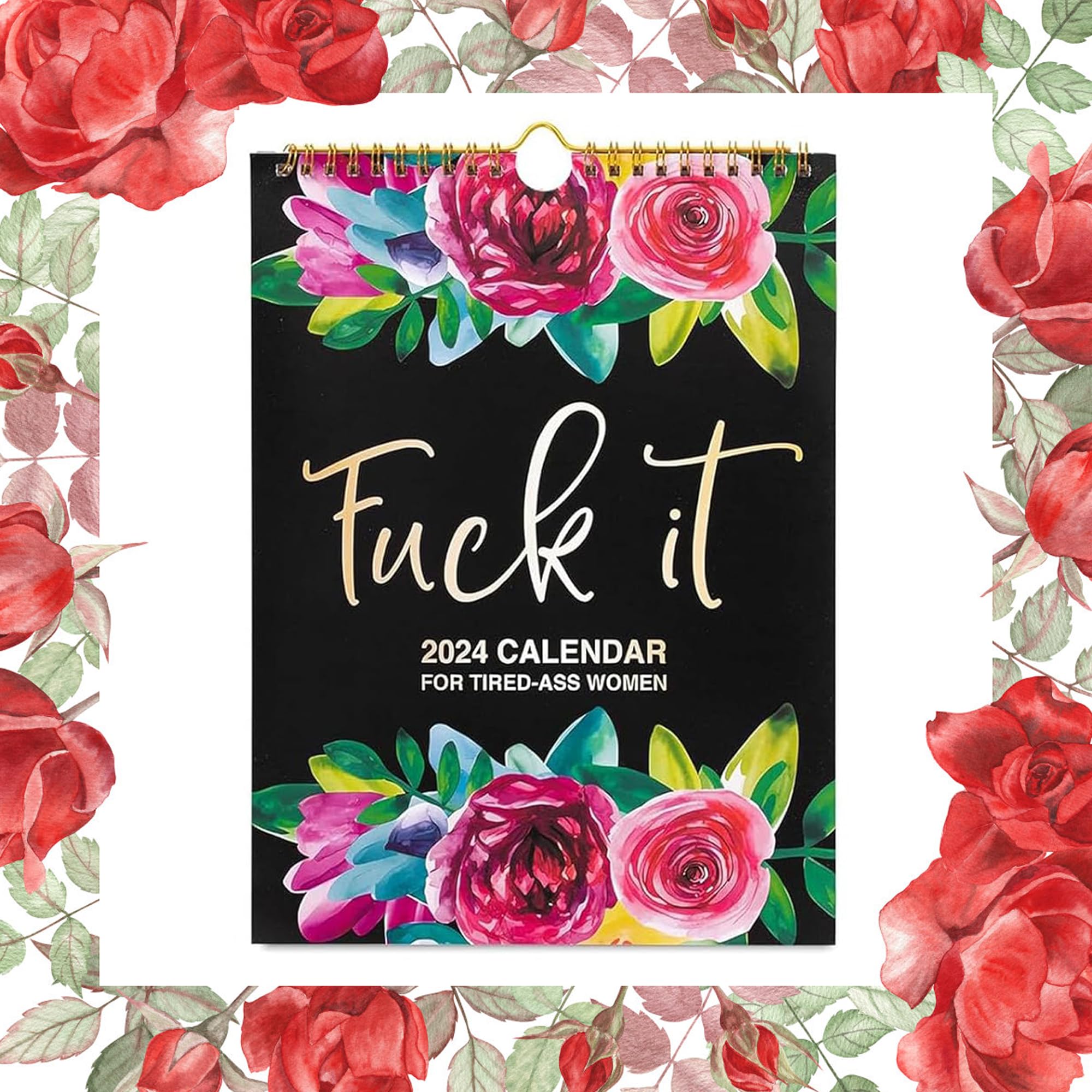 2024 Funny Wall Calendar for Women - Sassy & Motivational Office Decor, Perfect Gag Gift for Tired Women | Home & Office Use, Great for Stress Relief & Daily Inspiration