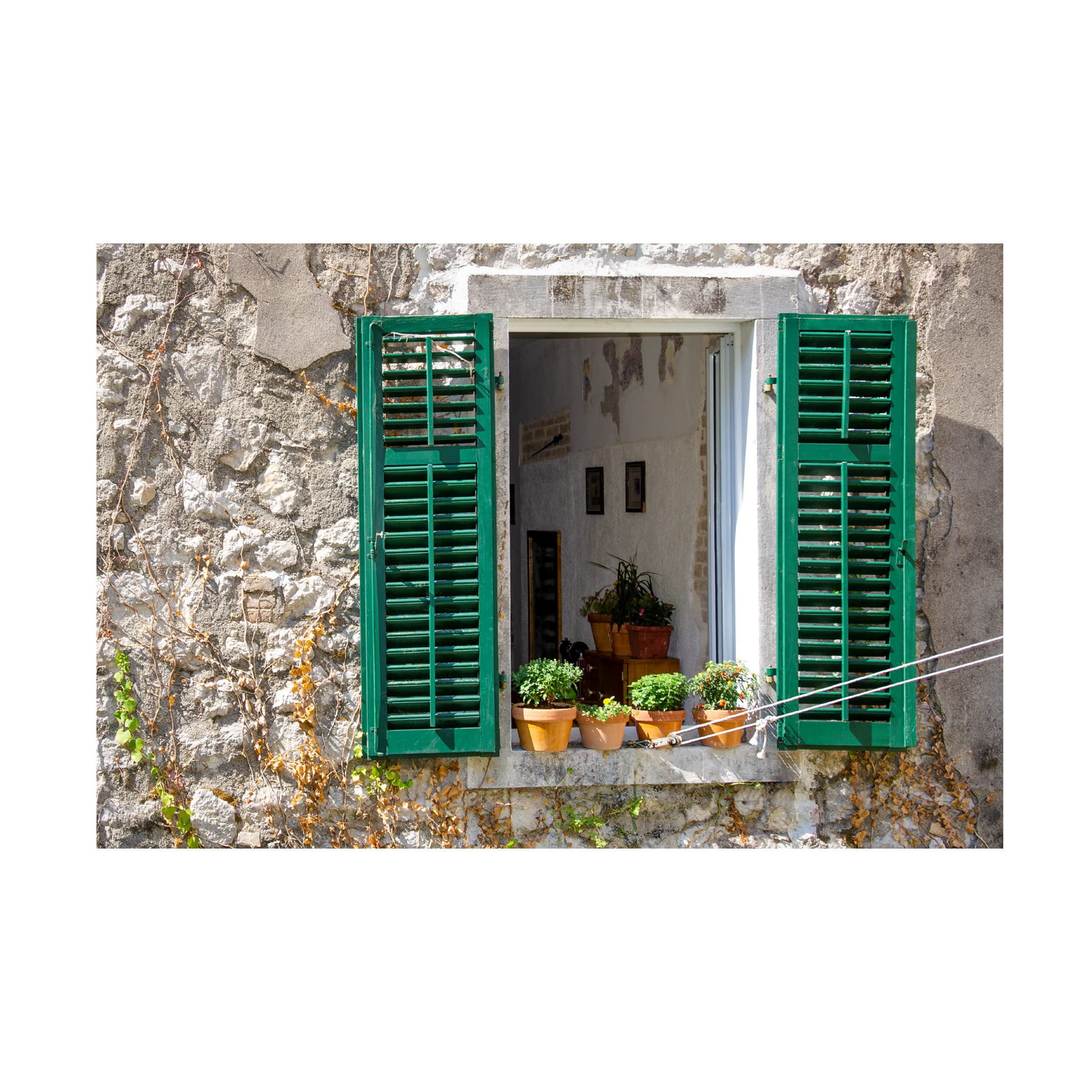 Laura DeNardo 'Window View Kotor Montenegro' Canvas Art Print - Handmade Landscape Wall Decor for Living Room, Bedroom & Office - Premium Trademark Fine Art Collection
