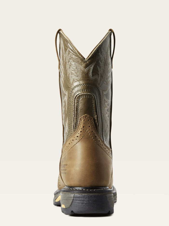 Ariat Men's WorkHog Waterproof Composite Toe Work Boot - Durable Safety Boots for Construction & Outdoor Work - Aged Bark Brown