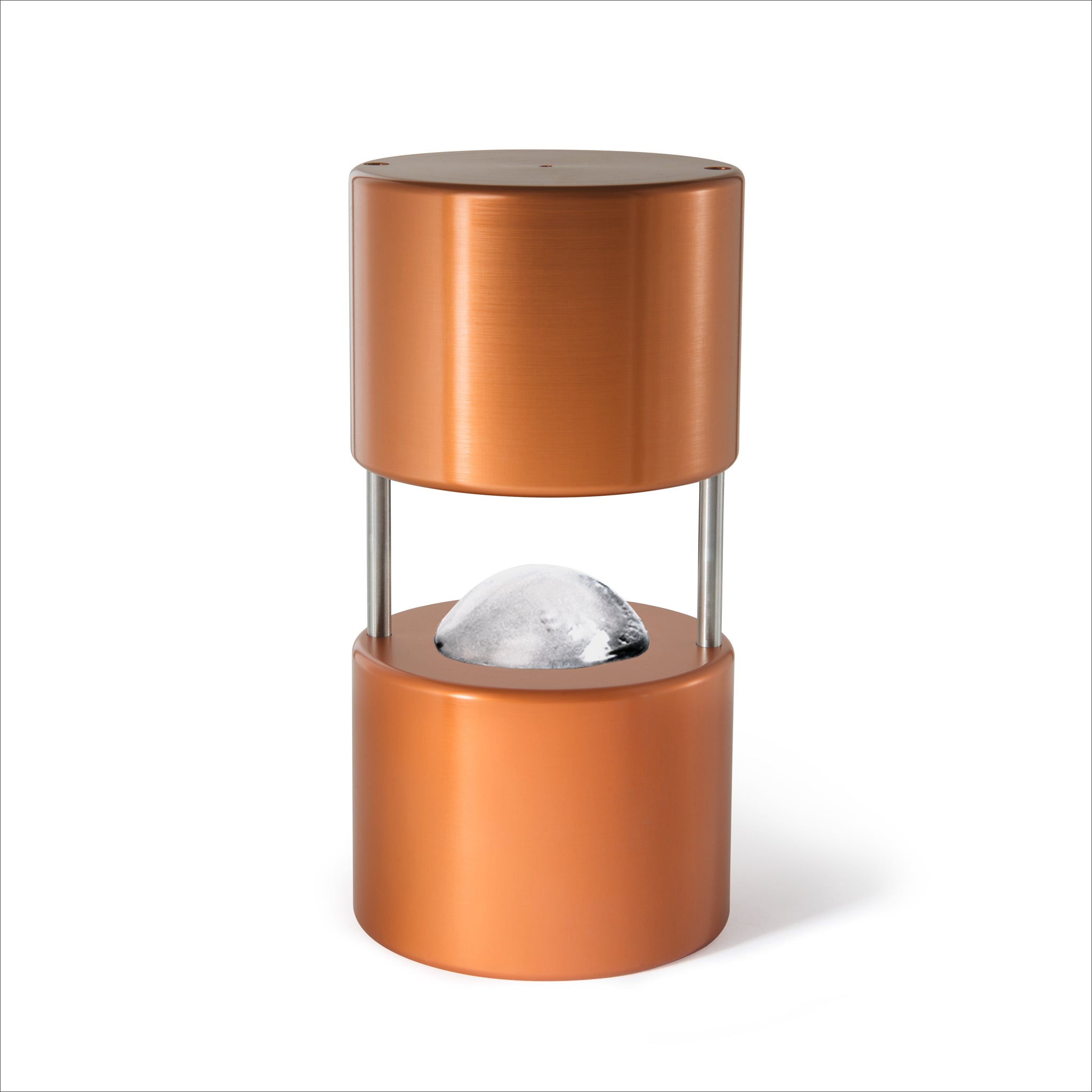 Premium 55mm Ice Ball Maker - High-Quality Aerospace Grade Aluminum with Copper Finish for Whiskey, Cocktails & Home Bar Accessories