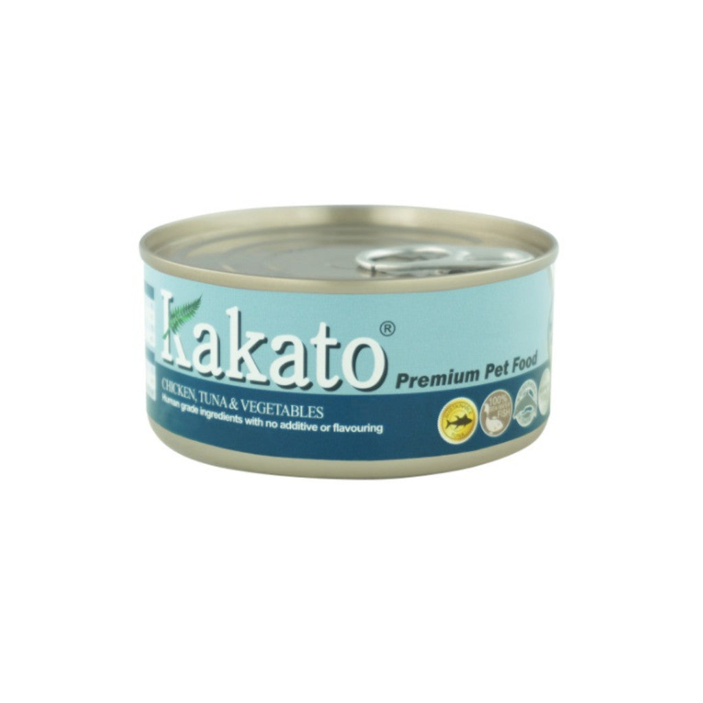 Premium Kakato Wet Can Food 170g - Chicken, Beef, Brown Rice, Tuna Fillet & Cheese Variety Pack - Healthy Natural Flavors for Cats and Dogs - Perfect for Mealtime, Training Treats & Weight Management