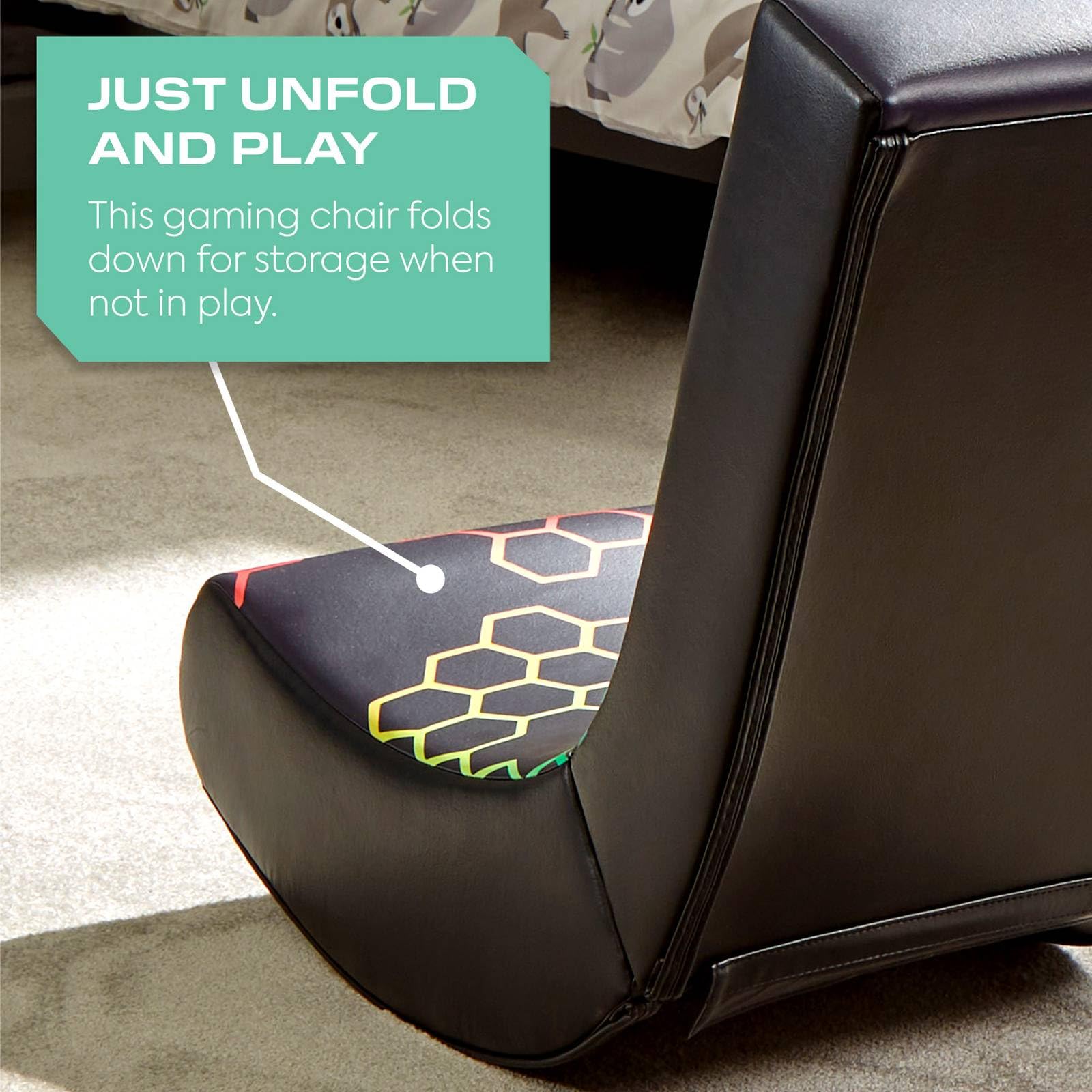 X-Rocker Officially Licensed Nintendo Super Mario Bros Video Gaming Chair - Joy Collection, Neo Hex, Multicolor - Perfect for Gaming, Movie Nights & Relaxing in Bedroom or Living Room
