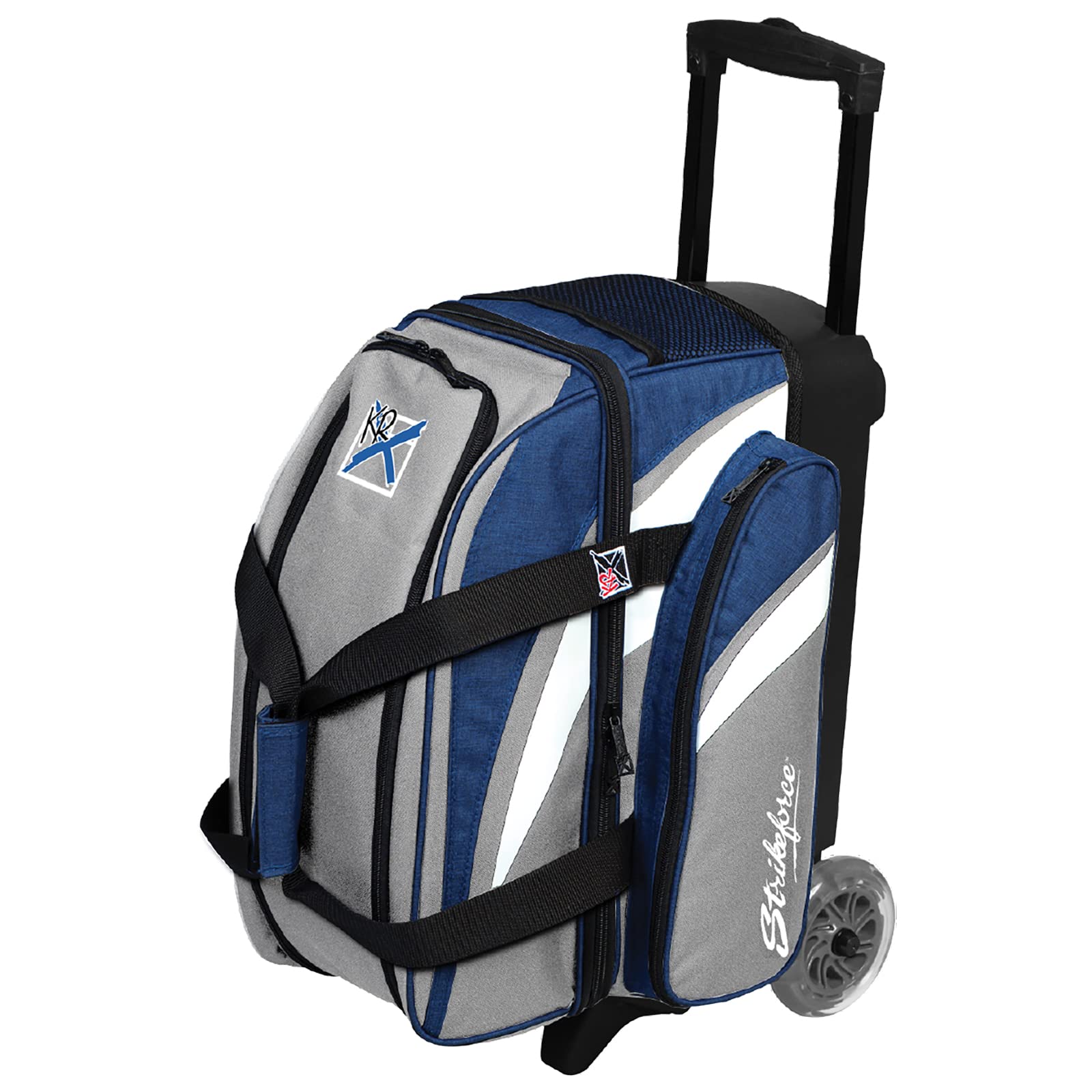KR Strikeforce Cruiser Smooth Double Roller Luggage with Shoe Compartment & Side Accessory Pocket - Perfect for Travel, Gym & Business Trips