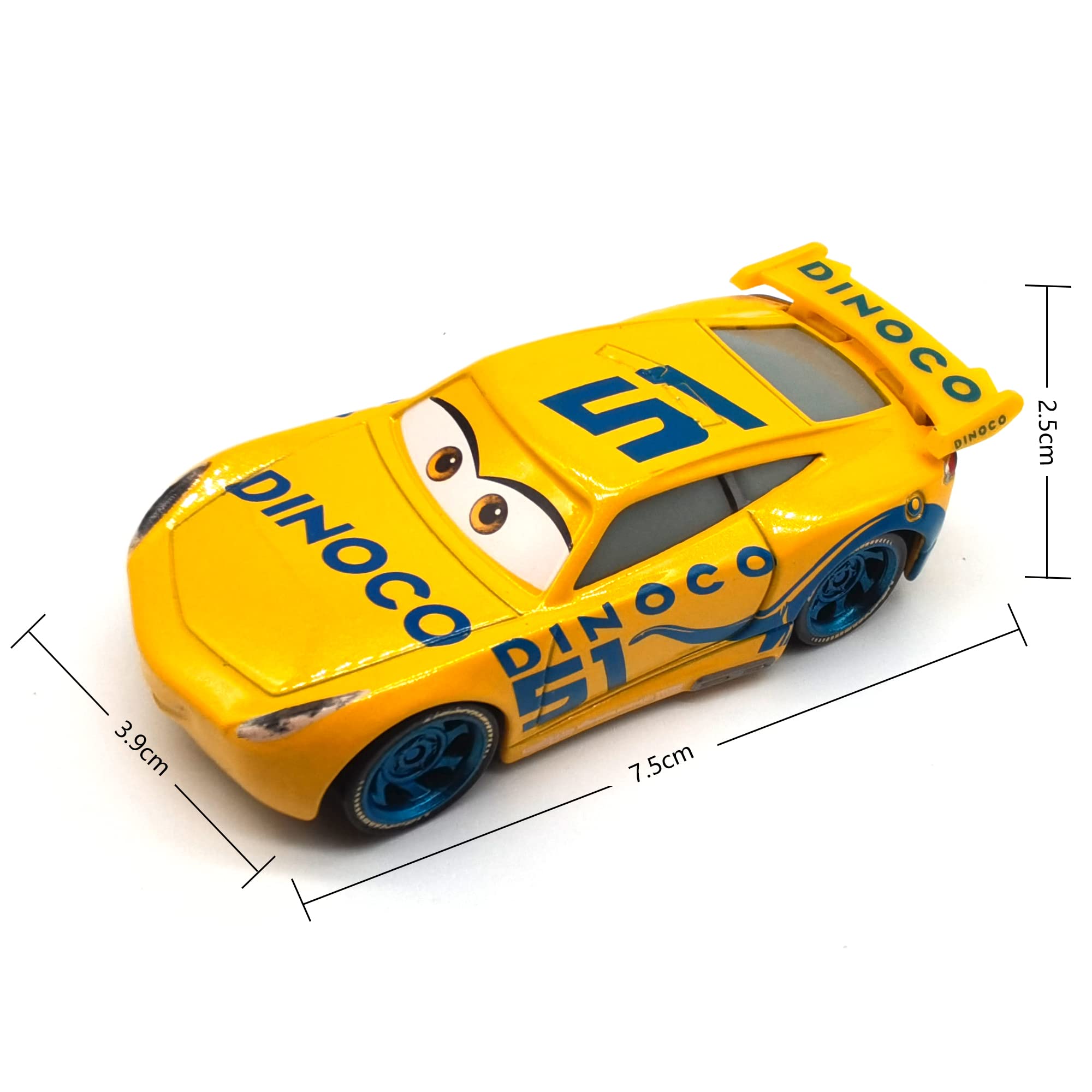 **Disney Pixar Cars Movie Diecast Toy Vehicles - Cruz Ramirez, Lightning McQueen (Cars 2 & 3) - Metal Collectible for Kids & Adults - Perfect for Playtime, Gifts & Display**