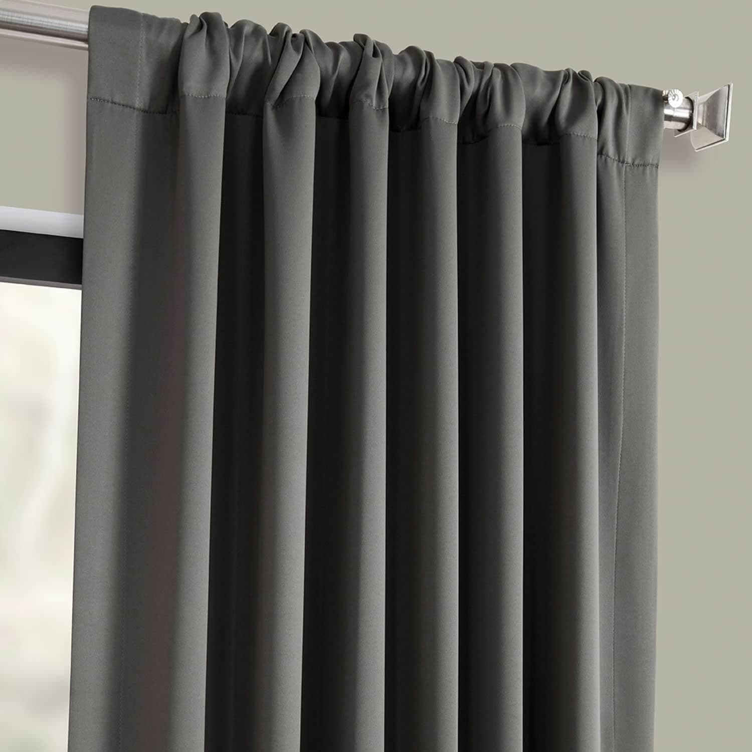 Anthracite Grey Blackout Curtains for Bedroom - Thermal Insulated Light Blocking Drapes for Better Sleep & Energy Savings