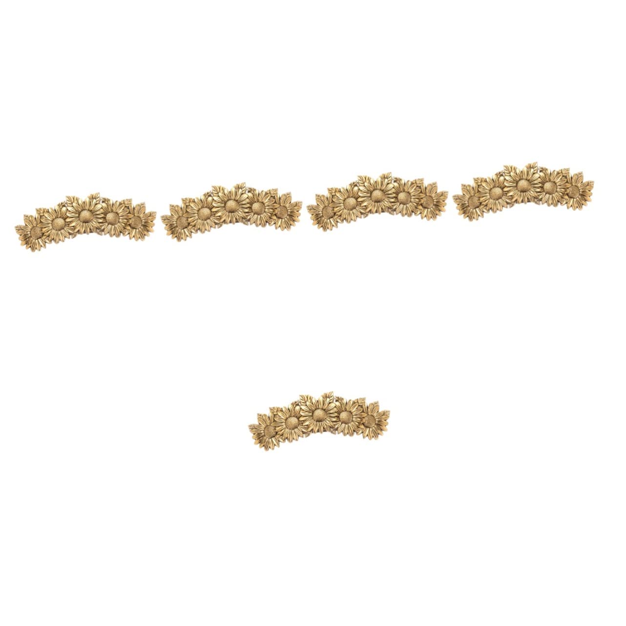 Vintage Daisy Hair Clips for Women - 5pcs Sunflower Metal Barrettes for Thick Hair, Girls & Women, Perfect for Weddings, Parties & Everyday Styling