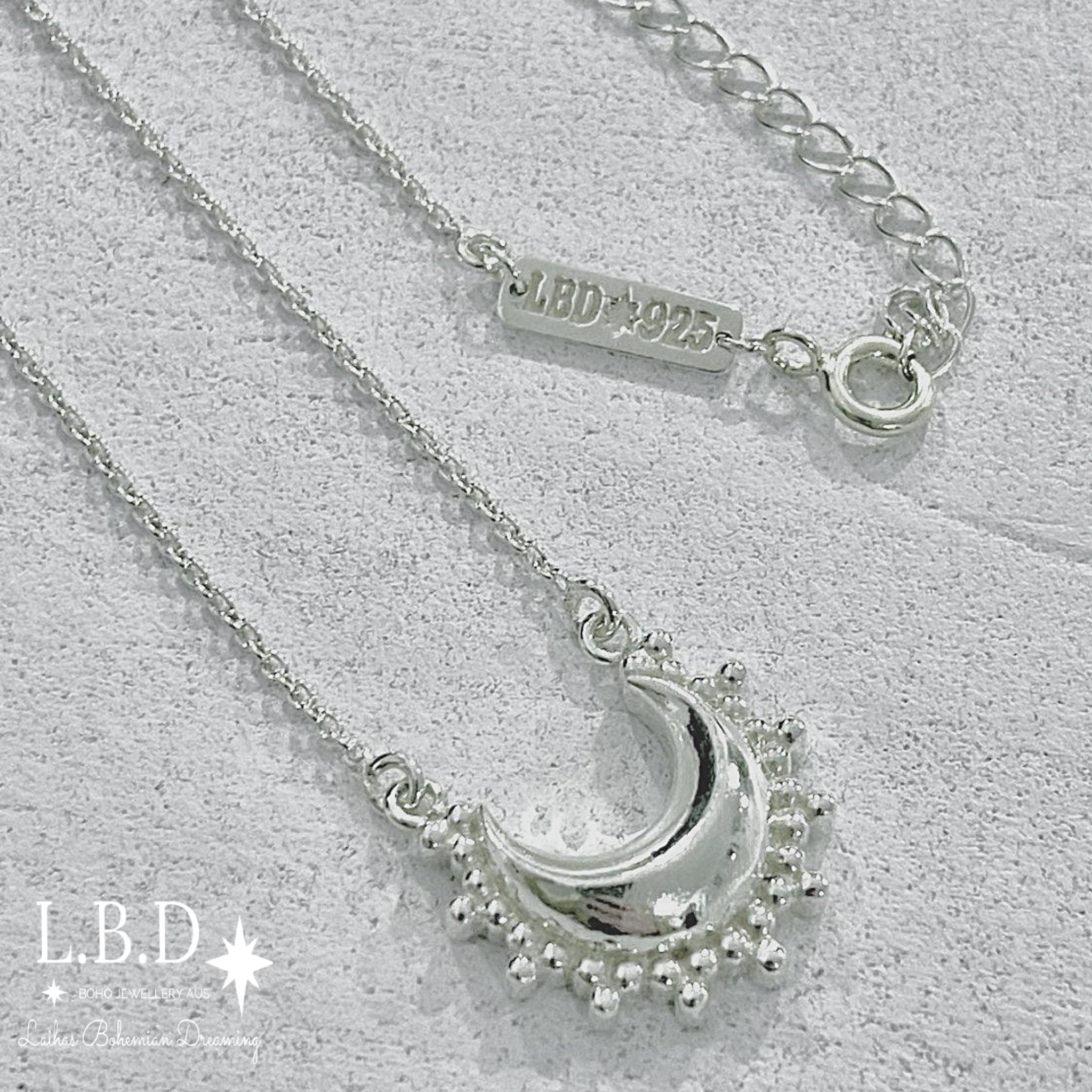 Laihas Prestige Goddess ‘Tammie’ Crescent Moon Boho Necklace - Elegant Bohemian Jewelry for Women, Perfect for Festivals, Parties & Spiritual Healing