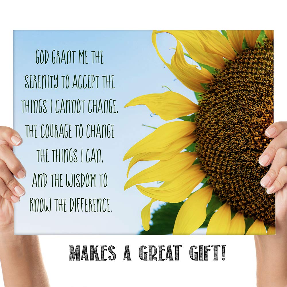 Inspirational Bible Verse Wall Art - 11x14 The Will of God Nursery Decor, Modern Christian Home Decor with Sunflower Design | Perfect for Baby Rooms, Church Gifts & Women's Birthday Presents | Printed in USA