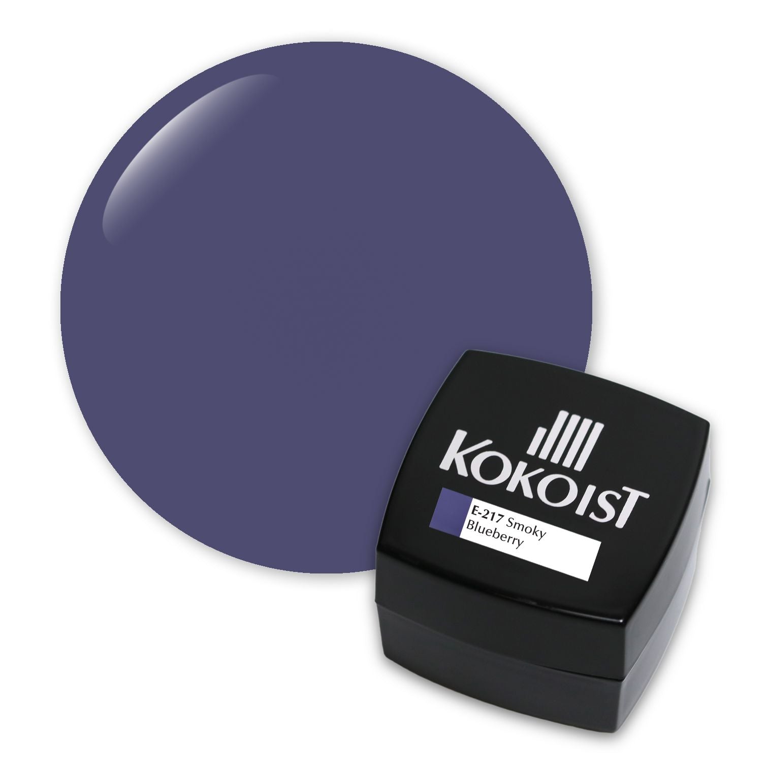 Kokoist E 217 Smoky Blueberry Gel Polish - Long Lasting Nail Polish for Professional Salon & Home Manicure - Perfect for Special Occasions & Everyday Wear