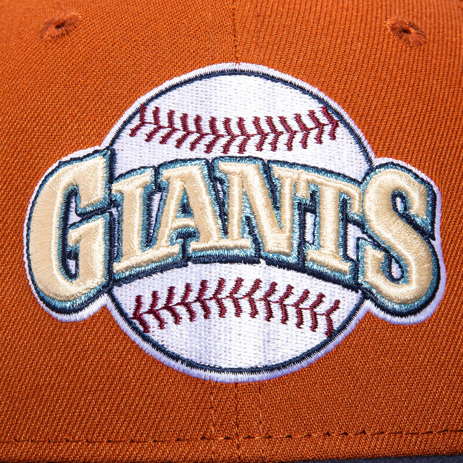 New Era 59Fifty San Francisco Giants Battle of the Bay Patch Logo Hat - Burnt Orange & Navy - Baseball Cap for Fans, Streetwear Fashion & Outdoor Activities