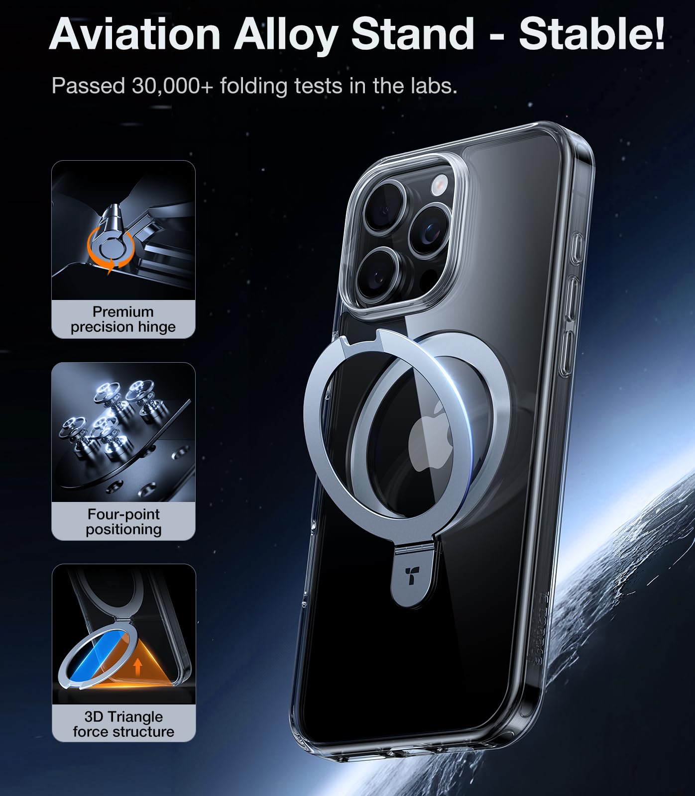 TORRAS Magnetic Clear Case for iPhone 16 Pro 6.3