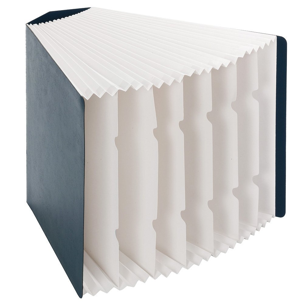 Smead Expanding Corner Organizer File - 7 Pockets Letter Size File Folder in Navy Blue (70201) - Perfect for Home Office, School, and Office Document Organization