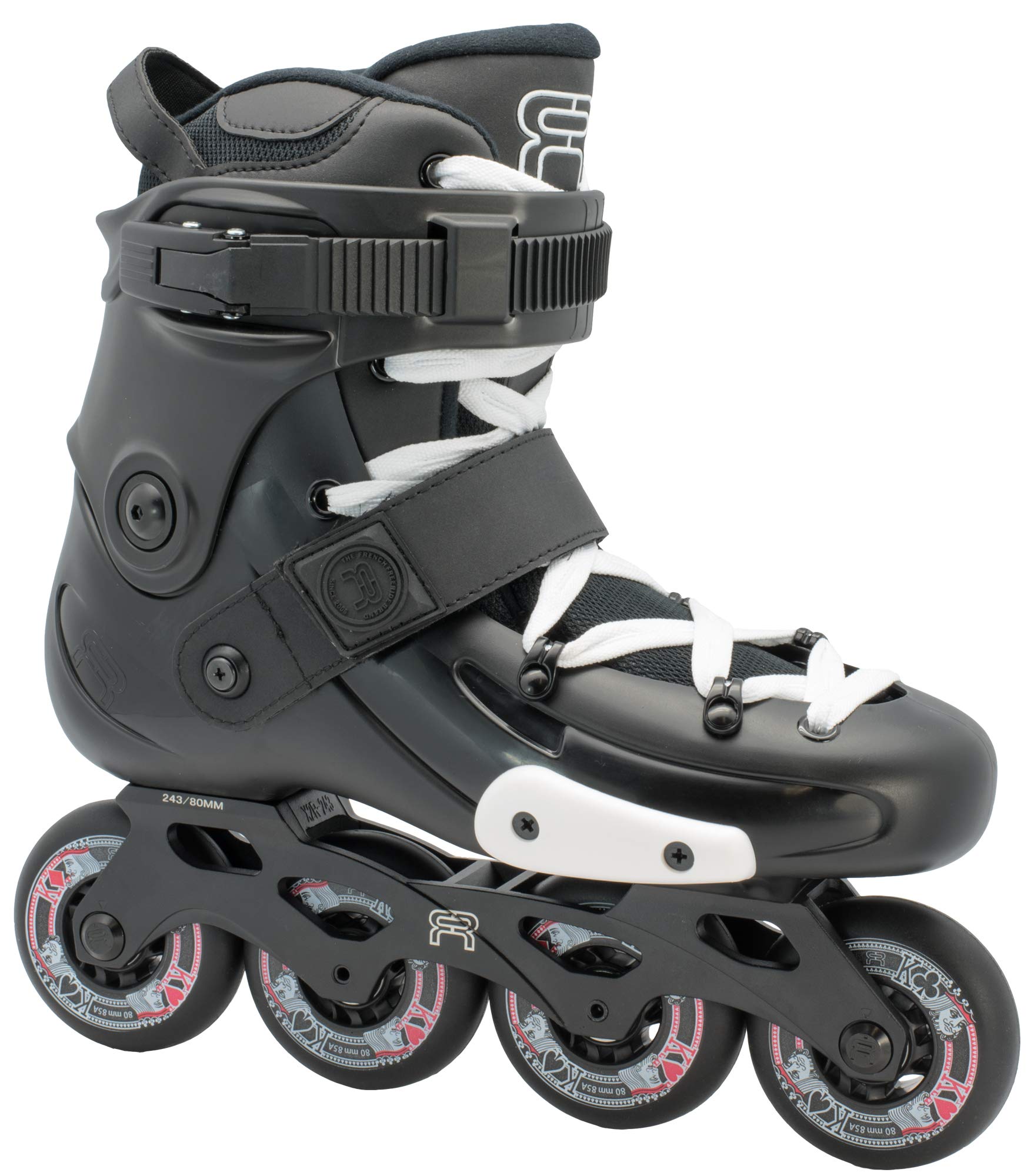 FR Skates FRX Black 80 2022 - Premium Inline Skates for Freeride & Slalom | Durable Urban Skating | Comfortable Fit for Adults | Perfect for Fitness, Commuting & Recreational Skating