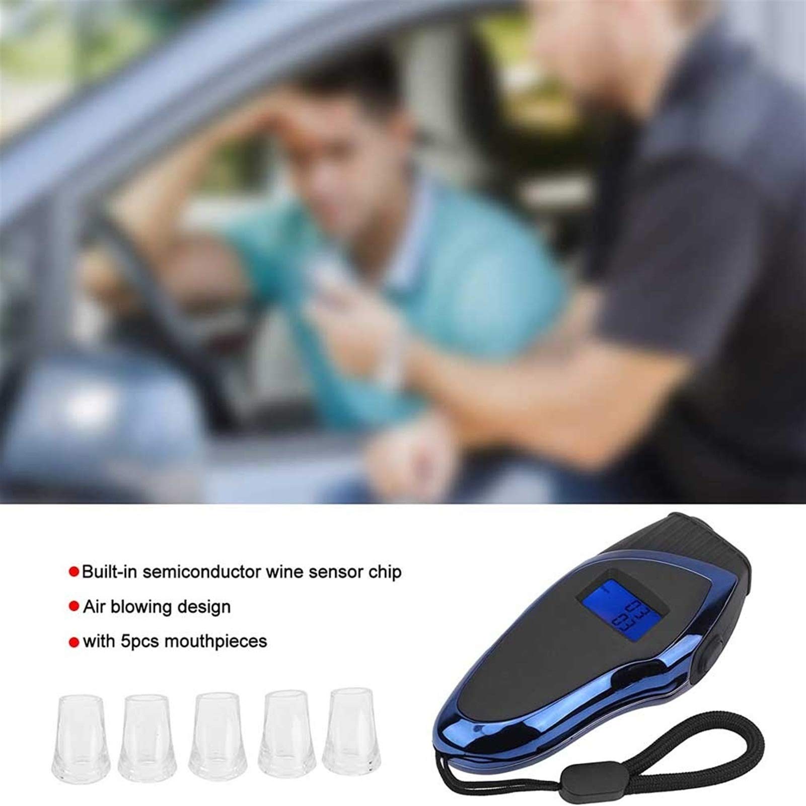 Scout Breathalyzer - Professional Grade Alcohol Tester with High Accuracy | Portable BAC Detector for Personal & Workplace Use | Ideal for Parties, Driving Safety & Alcohol Monitoring
