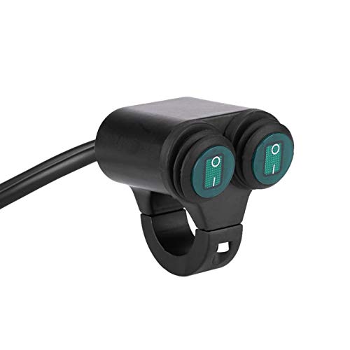 Universal 22mm Motorcycle Handlebar Switch - Waterproof Aluminum Alloy for Headlight & Horn Control - Off-Road & Commuting