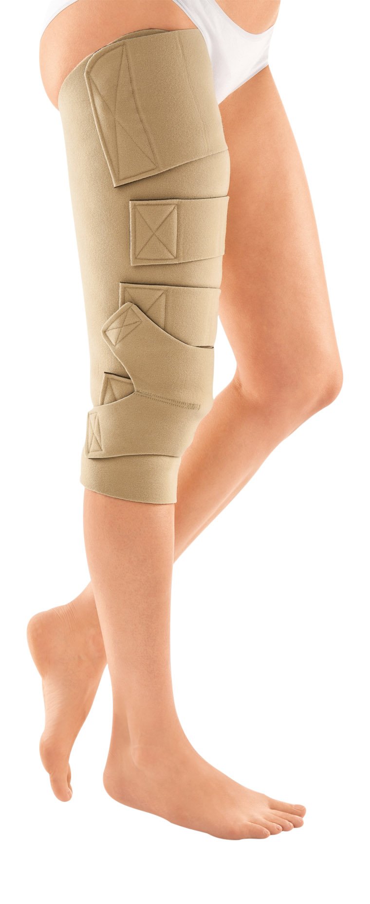 CircAid Juxtafit Essentials Upper Leg Compression Sleeve with Knee Support - Long, Large, Right - Ideal for Running, Sports & Post-Surgery Recovery